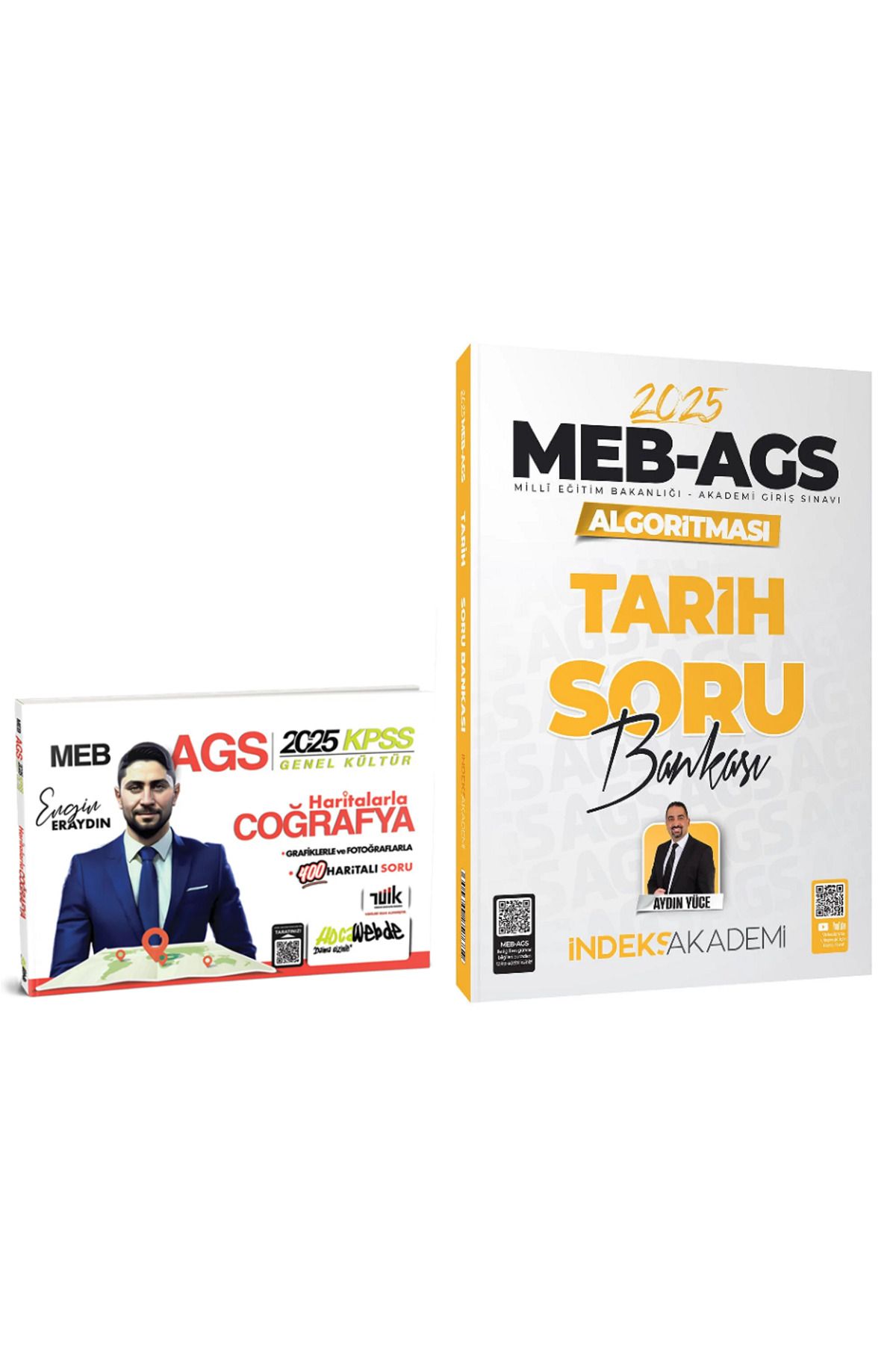 İndeks Akademi HocaWebde + İndeks MEB-AGS KPSS Haritalarla Türkiye Coğrafyası + Tarih Soru Bankası 2 li Set