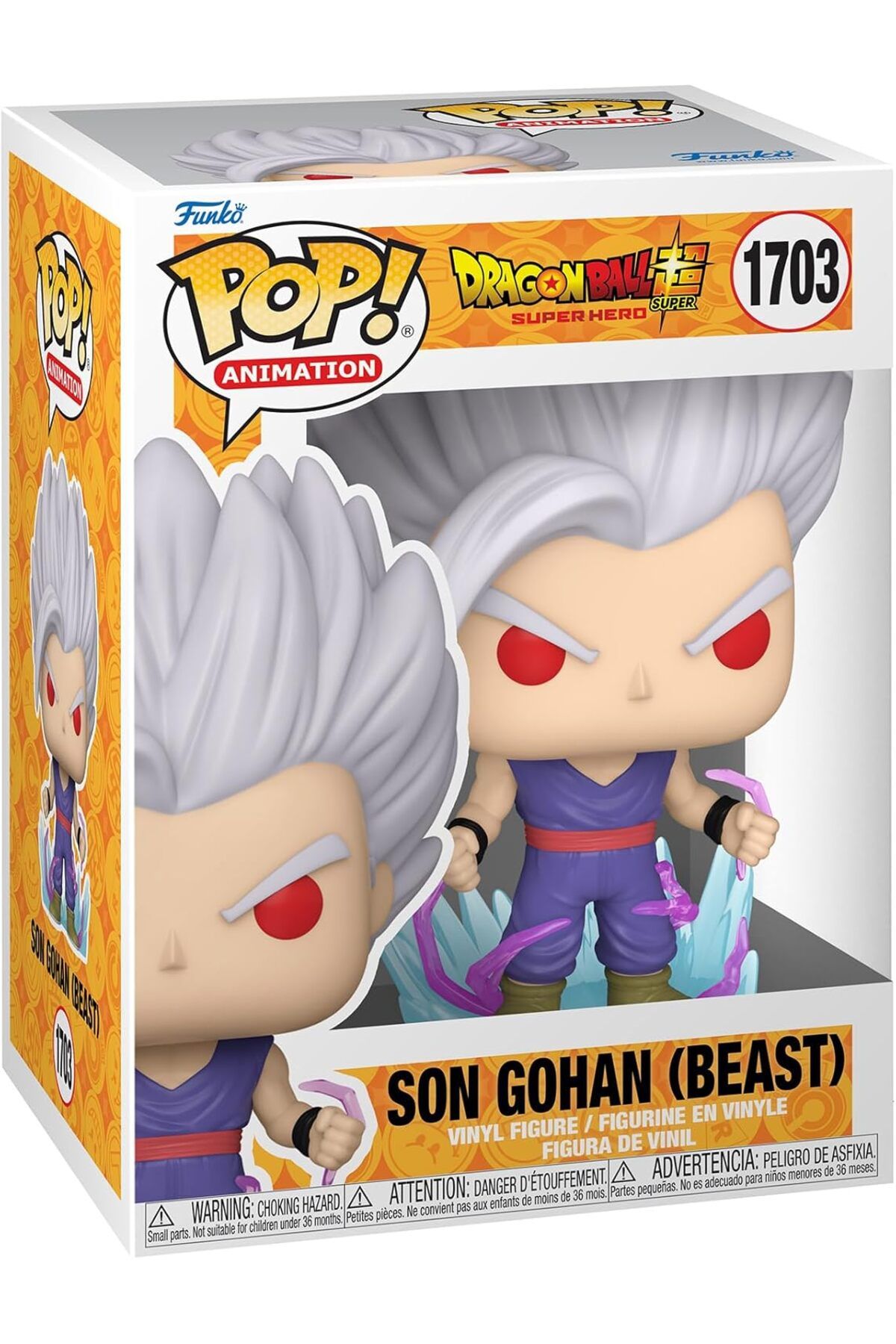 Funko Pop! DBSSH: Gohan UI (Karanlıkta Parlayan) Dragon Ball Super Super Hero Figürü