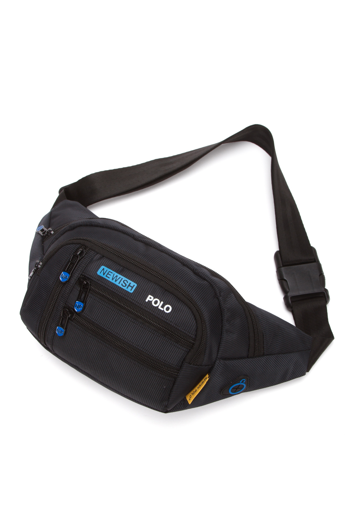 Torz  Erkek Bel Çantası Çapraz Çok Cepli Su Geçirmez Kumaş Göğüs Çapraz Kulaklık Çıkışlı Çanta - Görsel 5