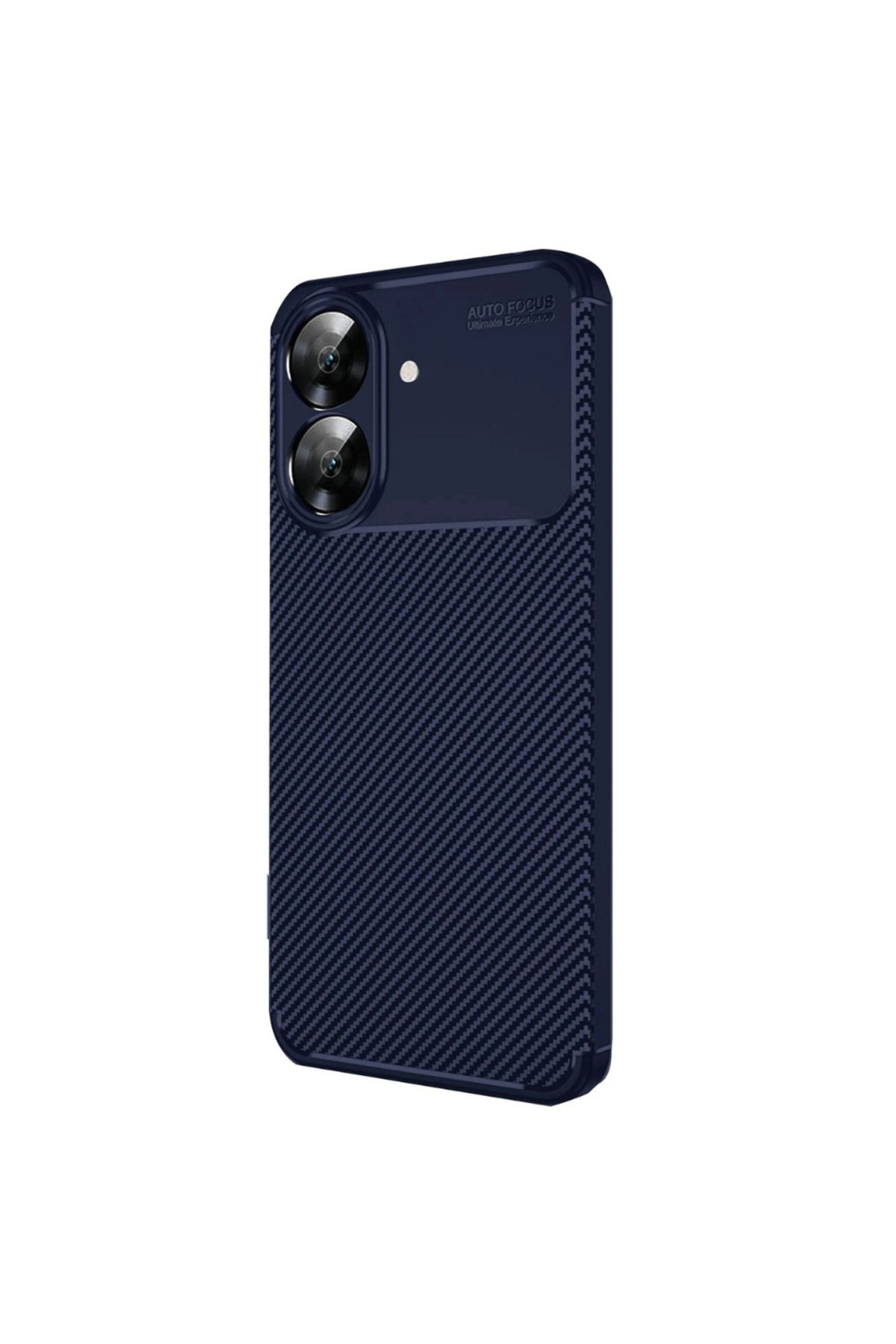 Gpack Realme Note 60 uyumlu Kılıf Negro Karbon Görünümlü Silikon Lacivert
