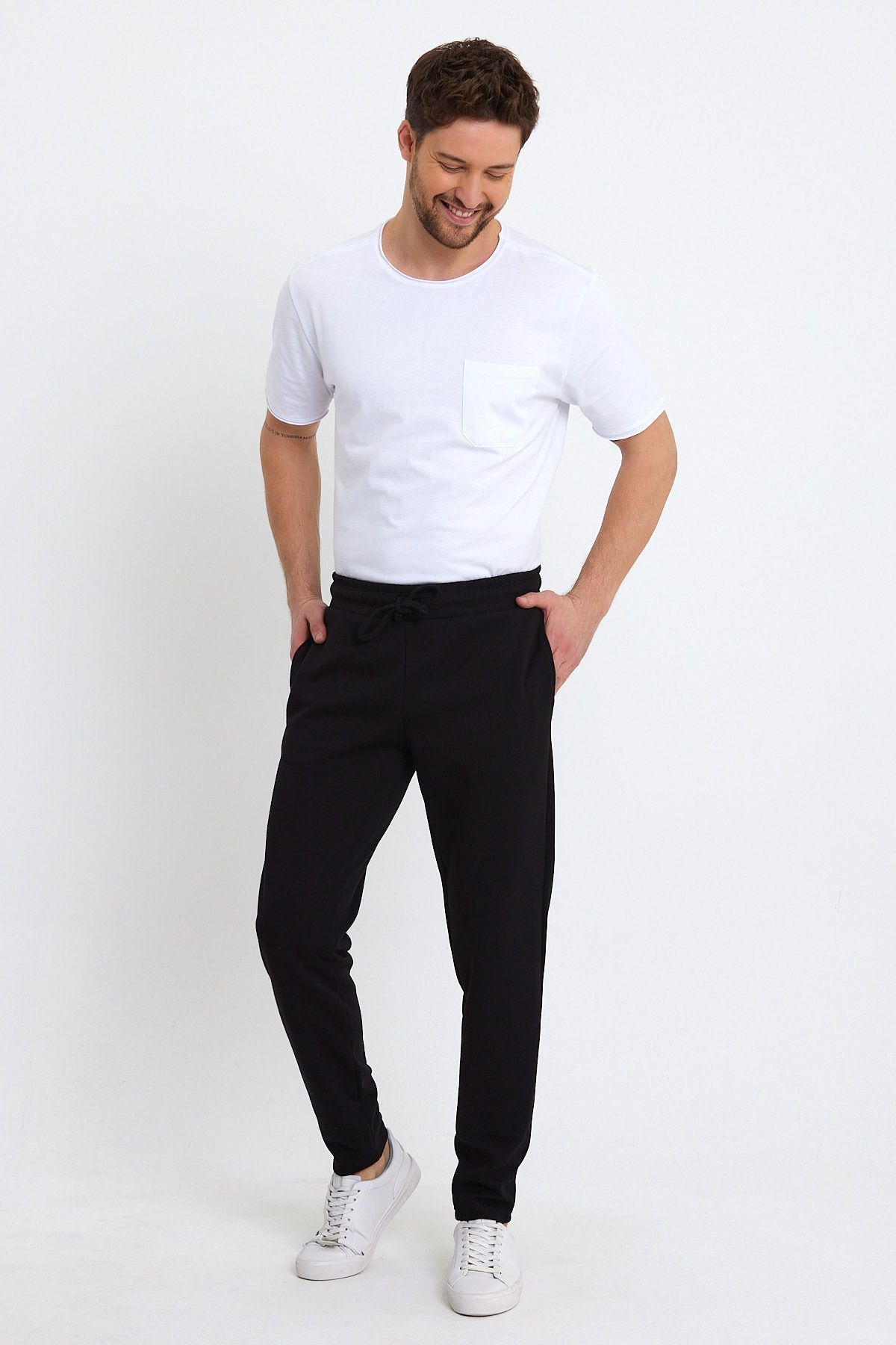 VENA Jack Slim Fit Pamuklu Eşofman Altı - SİYAH
