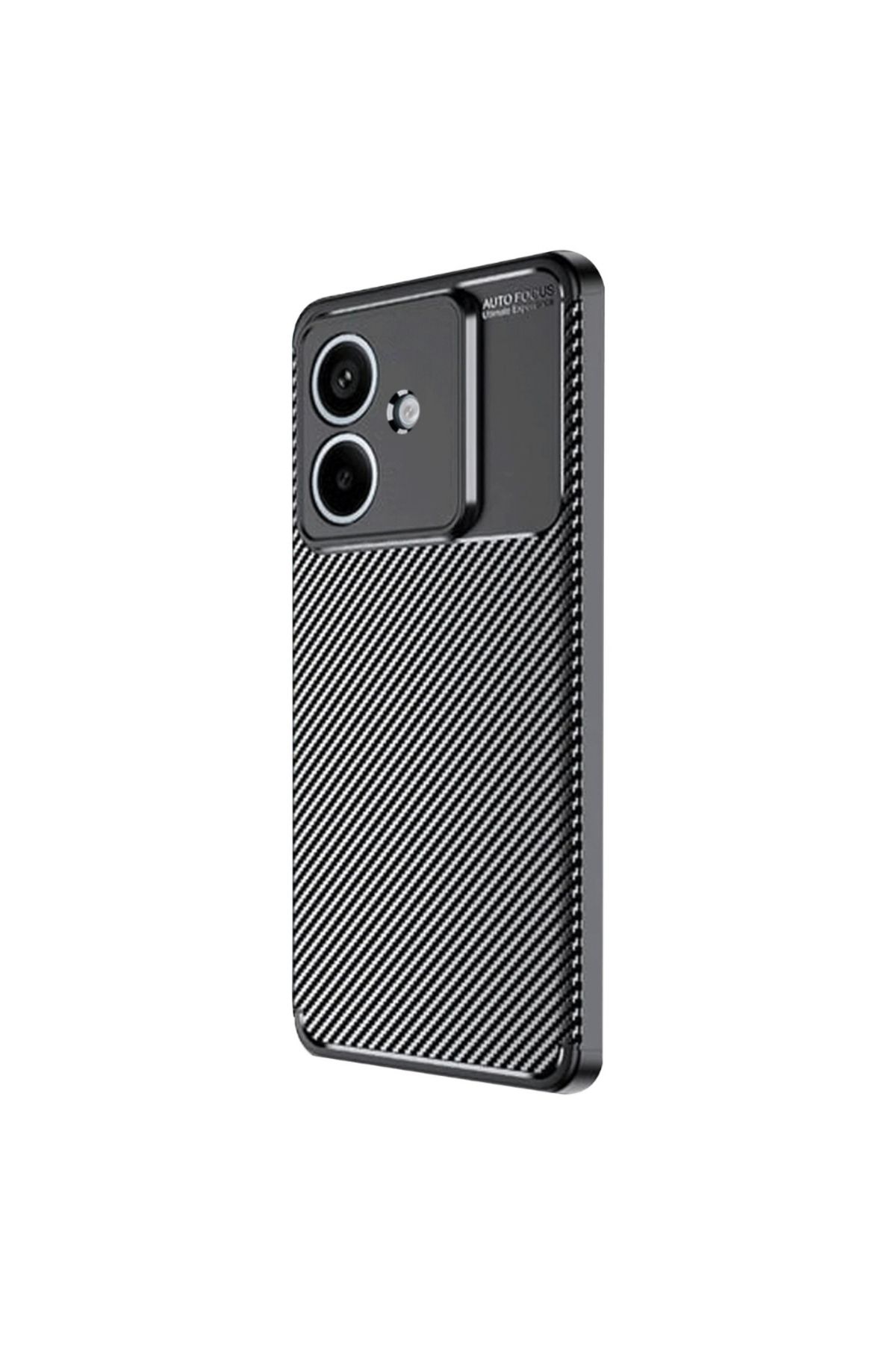 Gpack Oppo A3 uyumlu Kılıf Negro Karbon Görünümlü Silikon Siyah
