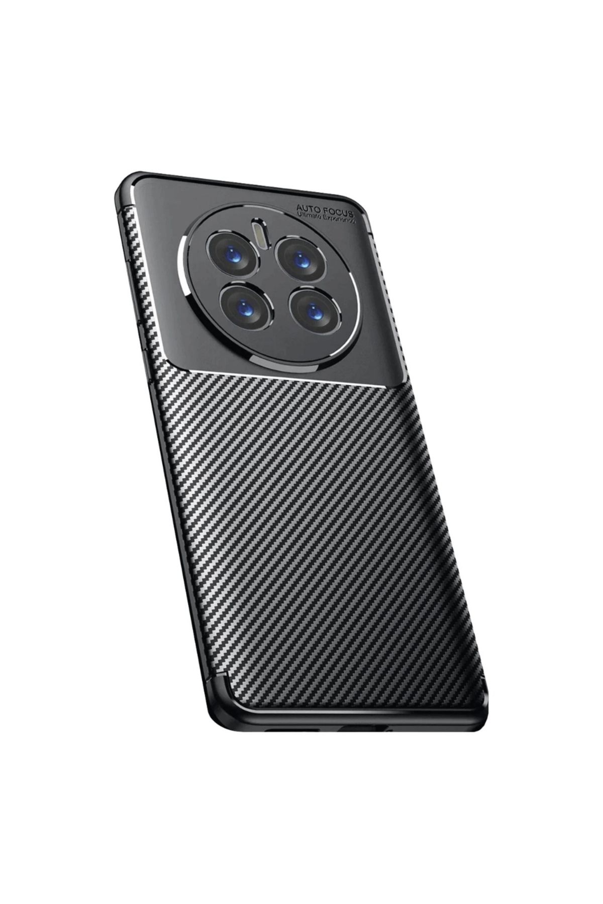 Gpack Realme 12 Pro uyumlu Kılıf Negro Karbon Görünümlü Silikon Siyah
