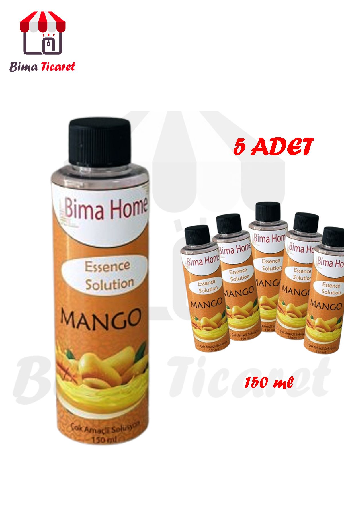 Bima Ticaret Orijinal 5 adet Geniş Alan Kokulandırma Makinesi Parfümü (Mango)