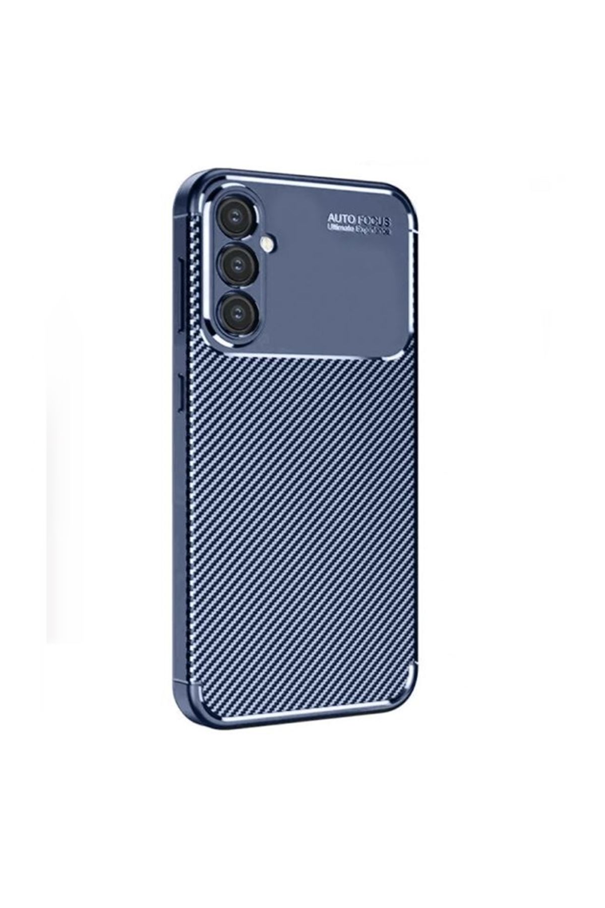 Gpack Samsung Galaxy A26 uyumlu Kılıf Negro Karbon Görünümlü Silikon Lacivert