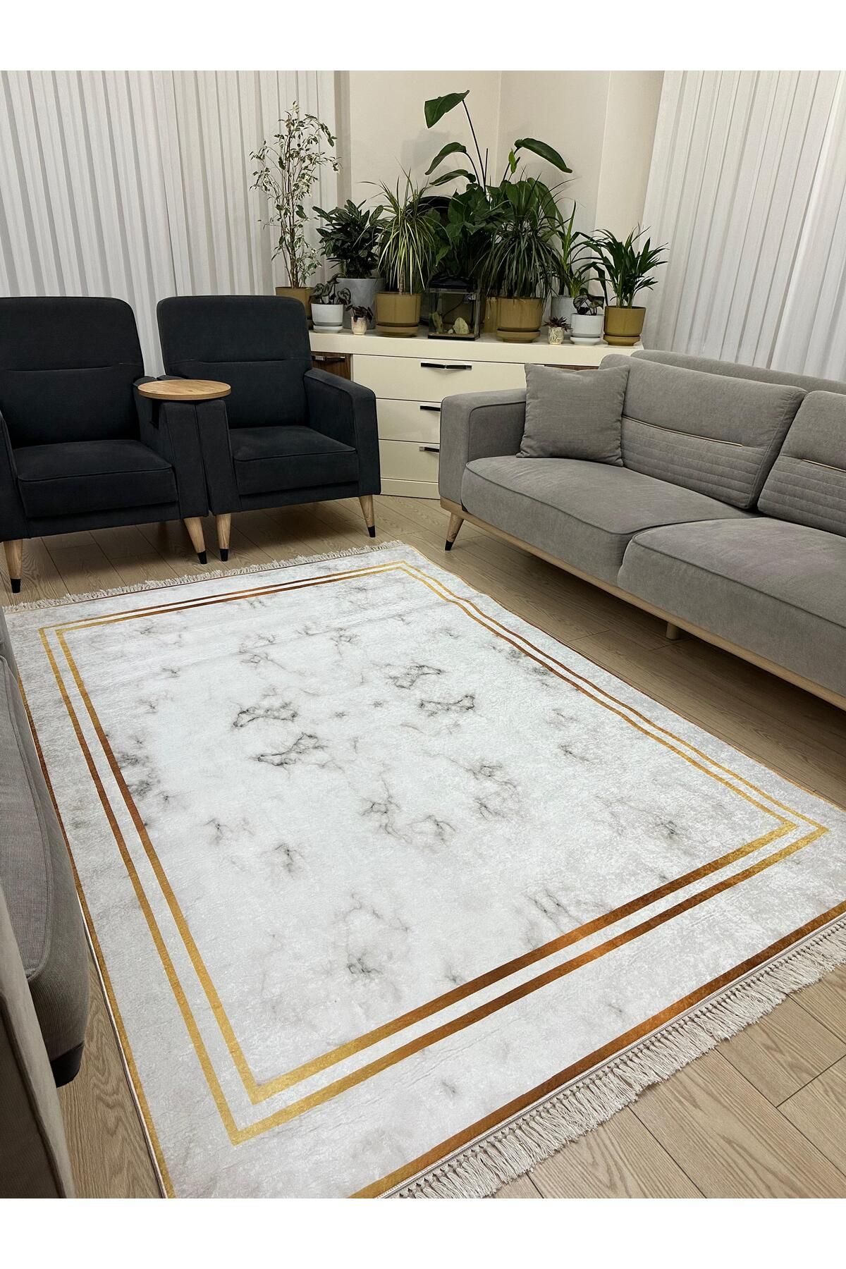 MODKLAS Kaymaz Taban Yıkanabilir Dijital Baskı Dekoratif Halı - 4m =160x230 cm, 6m =200x300 cm