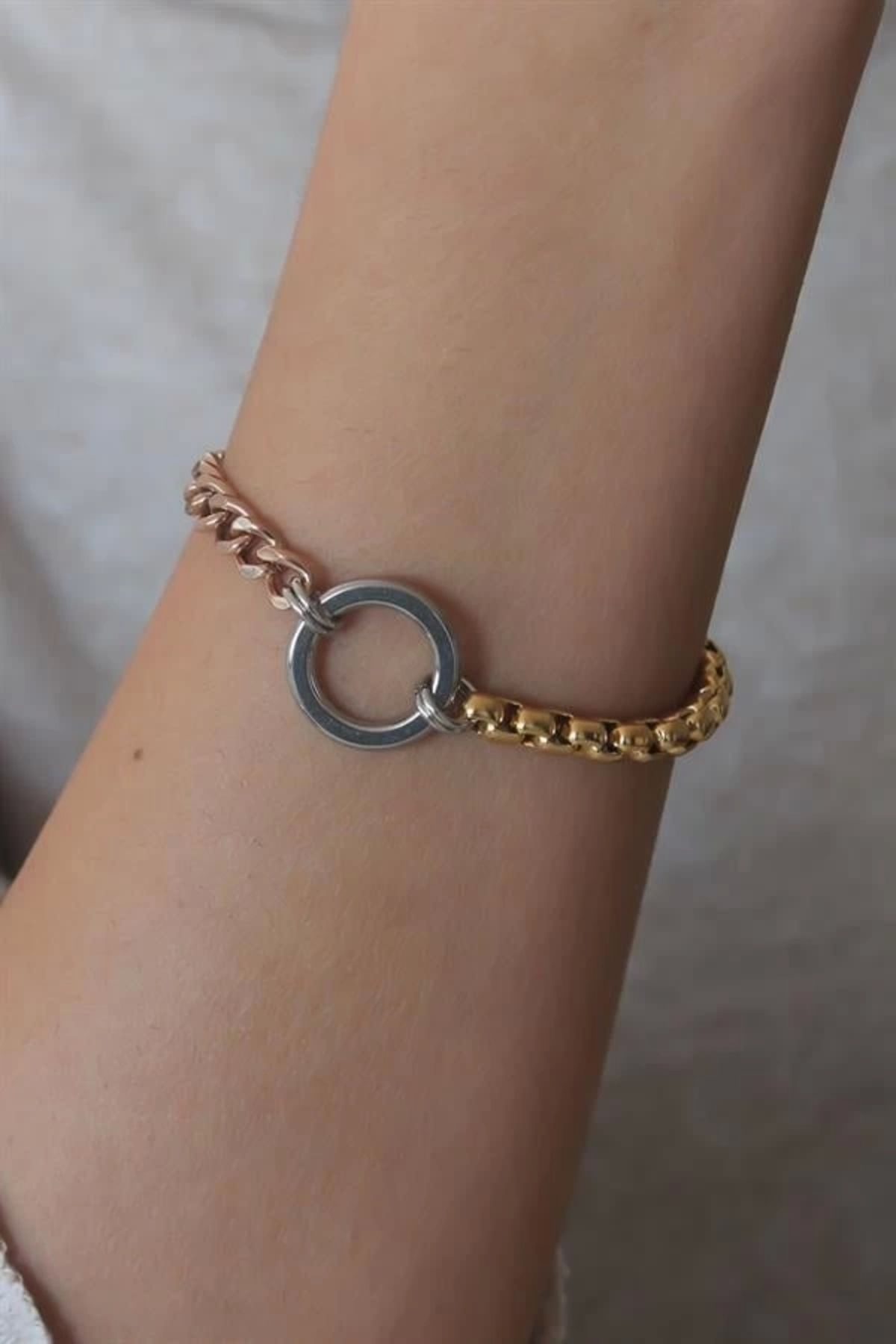 Lale Moda Çelik Mix Renk Kadın Bileklik