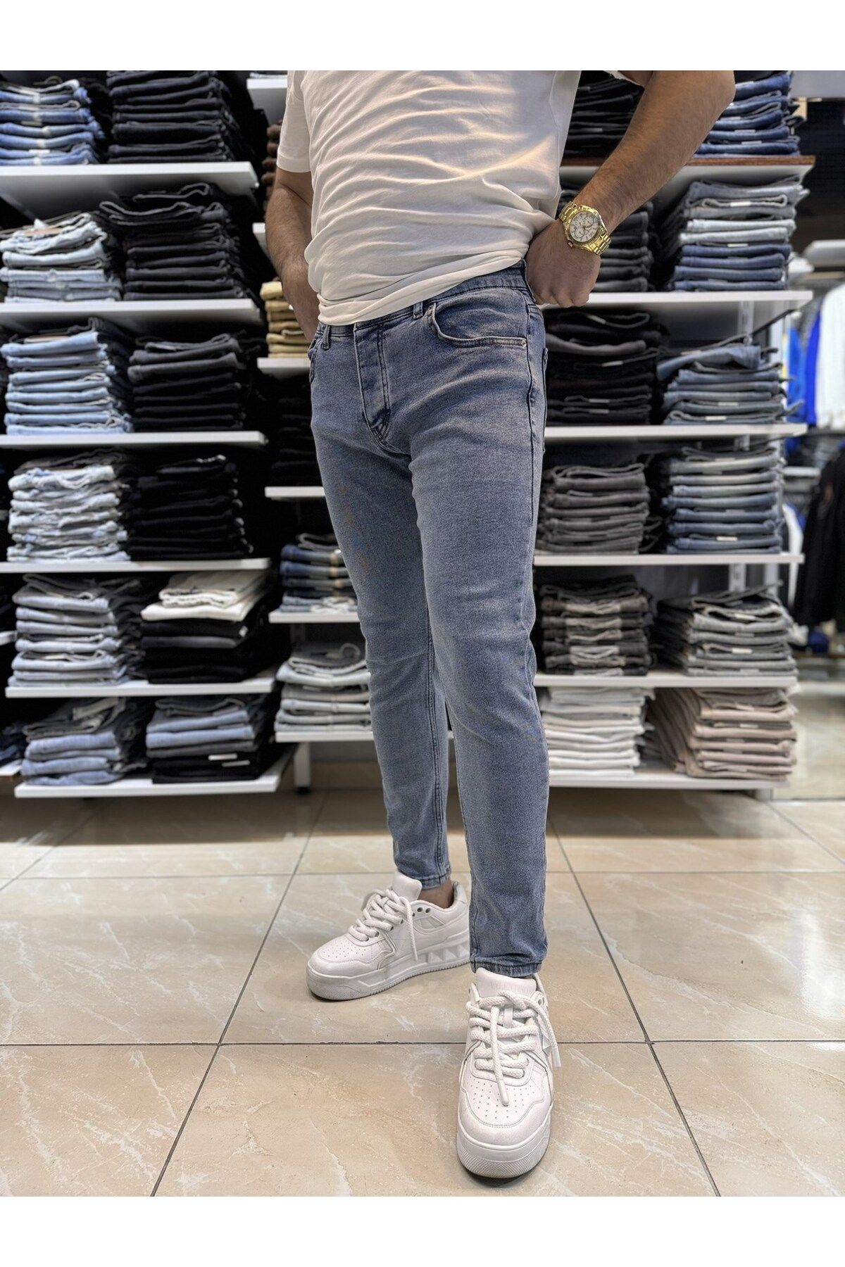 Casualmen32 Mavi Düz Skinny Fit Jean 280CslKe