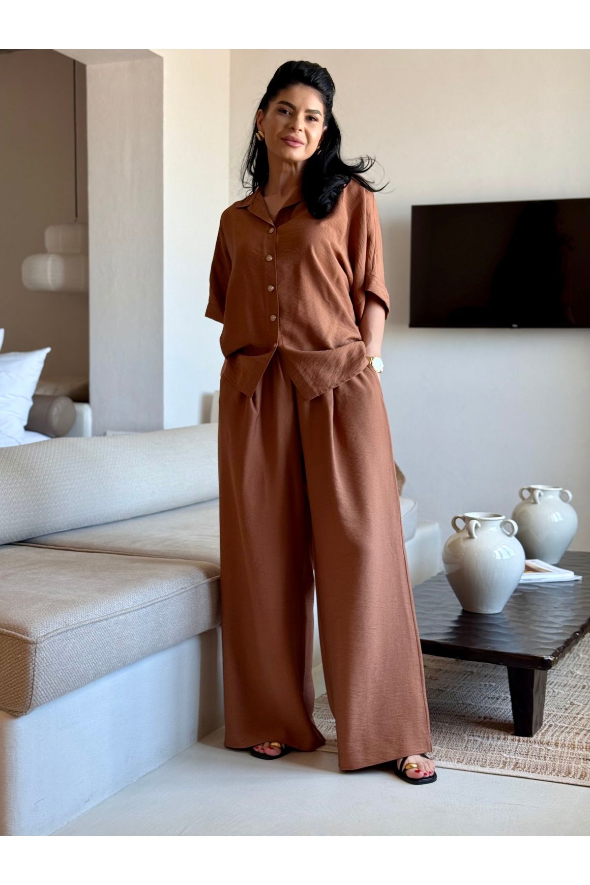 RAMONA BADESCU EXCLUSIVE-Elegant Suit – Viscose and Polyamide, Fluid and Comfortable 3