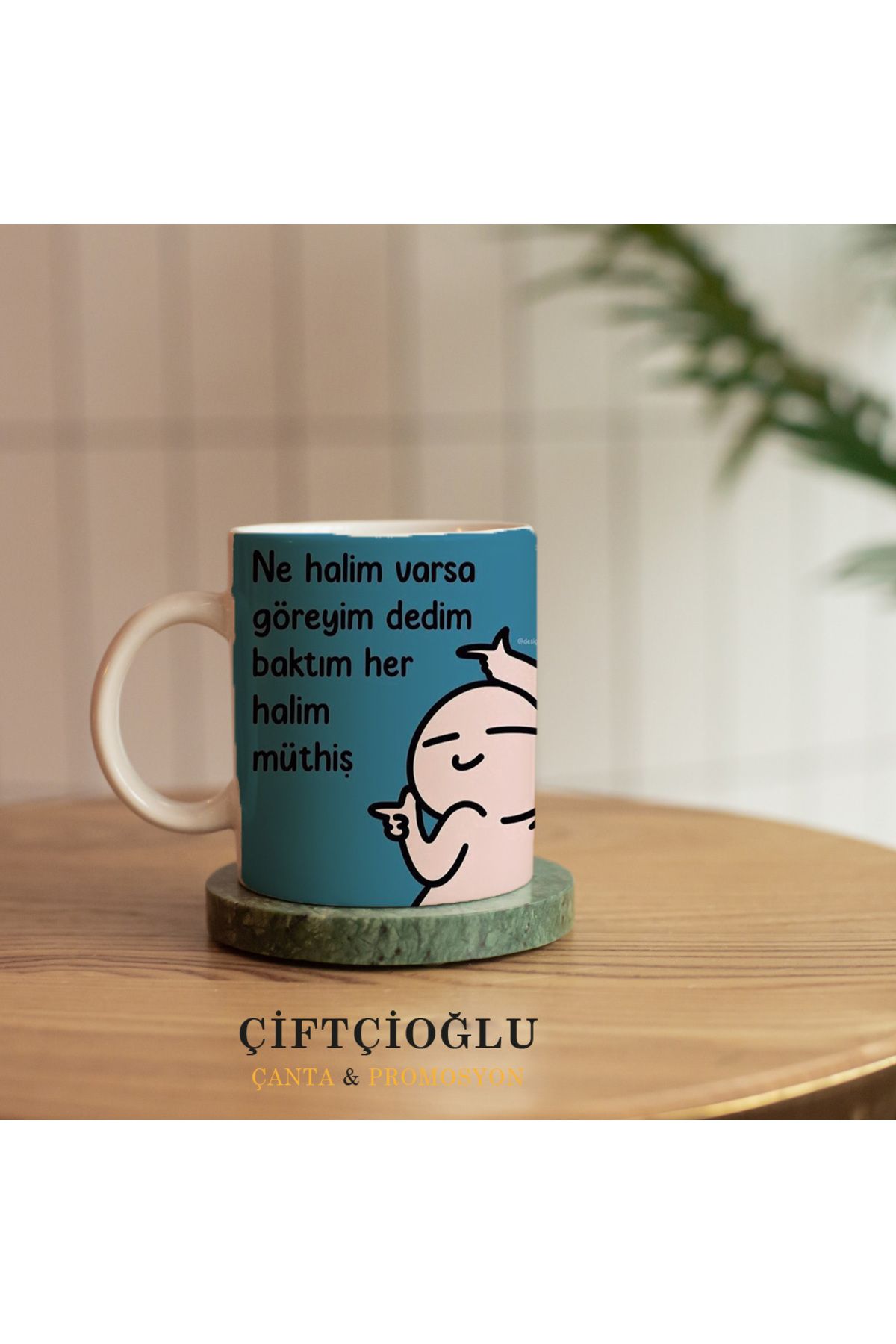 çiftçioğlu Kişiye Özel Baskılı PORSELEN Kupa-Hediyelik Beyaz 1. Sınıf Kupa