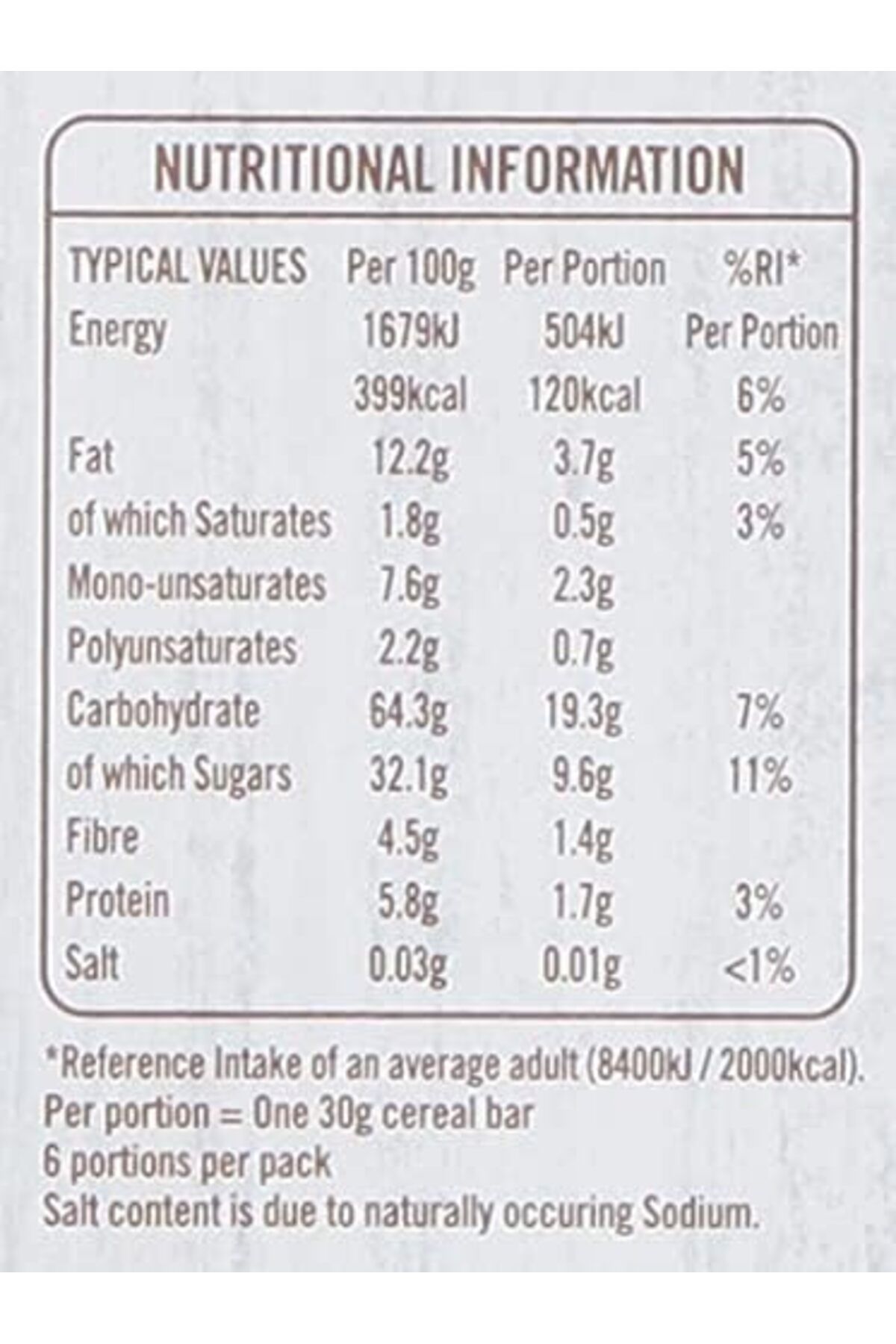 JORDANS-Raisin Hazelnut Frusli Bar 6 X 30 gms 5