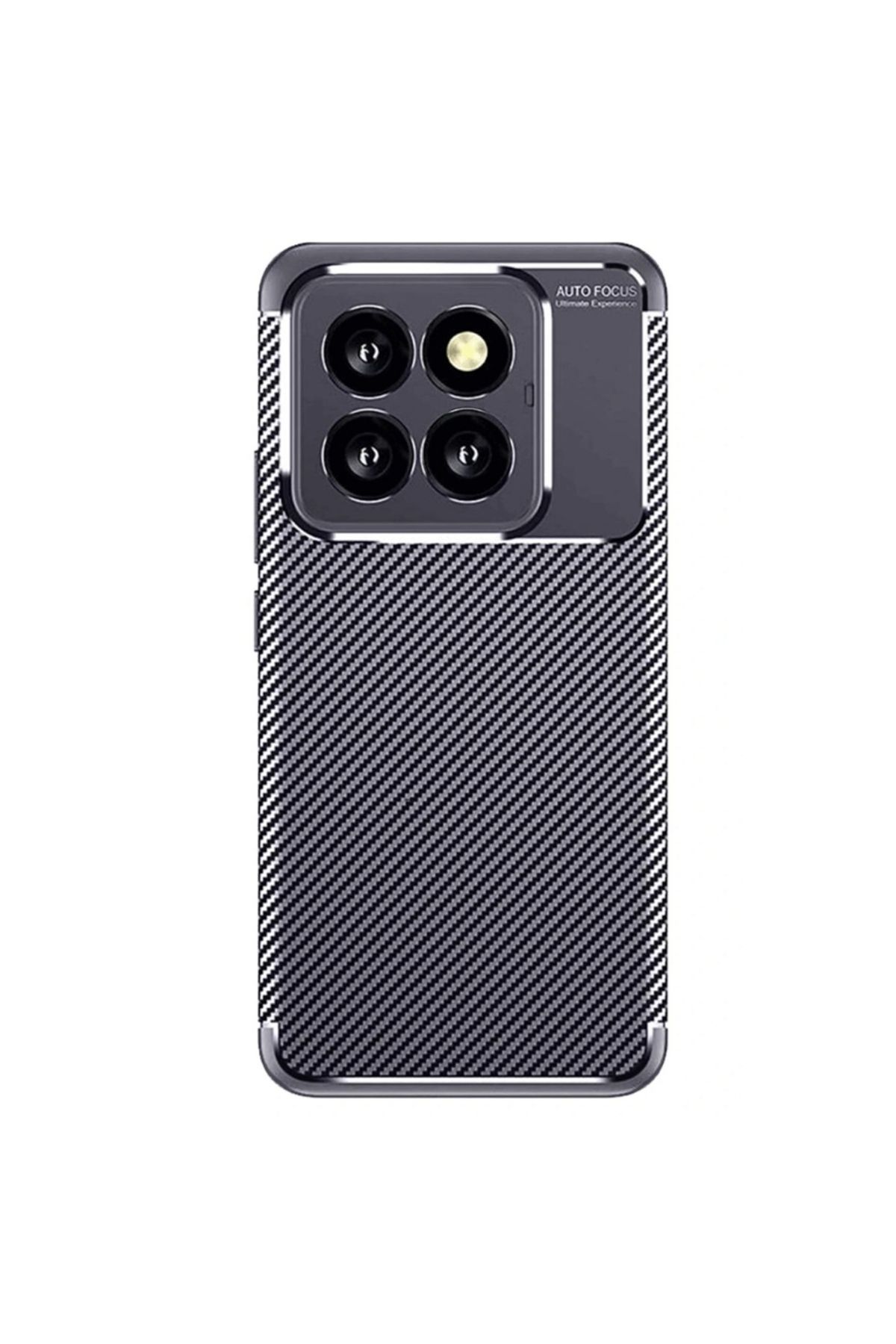 Gpack Xiaomi 14T uyumlu Kılıf Negro Karbon Görünümlü Silikon Lacivert