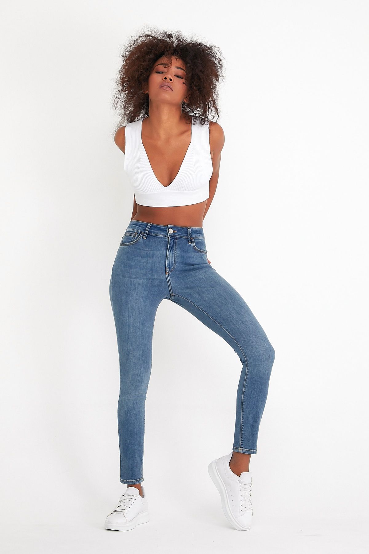 VENA Gabriella Dirty Dark Blue Skinny Jean Pantolon(TENCEL)(TM) - DIRTY DARK BLUE