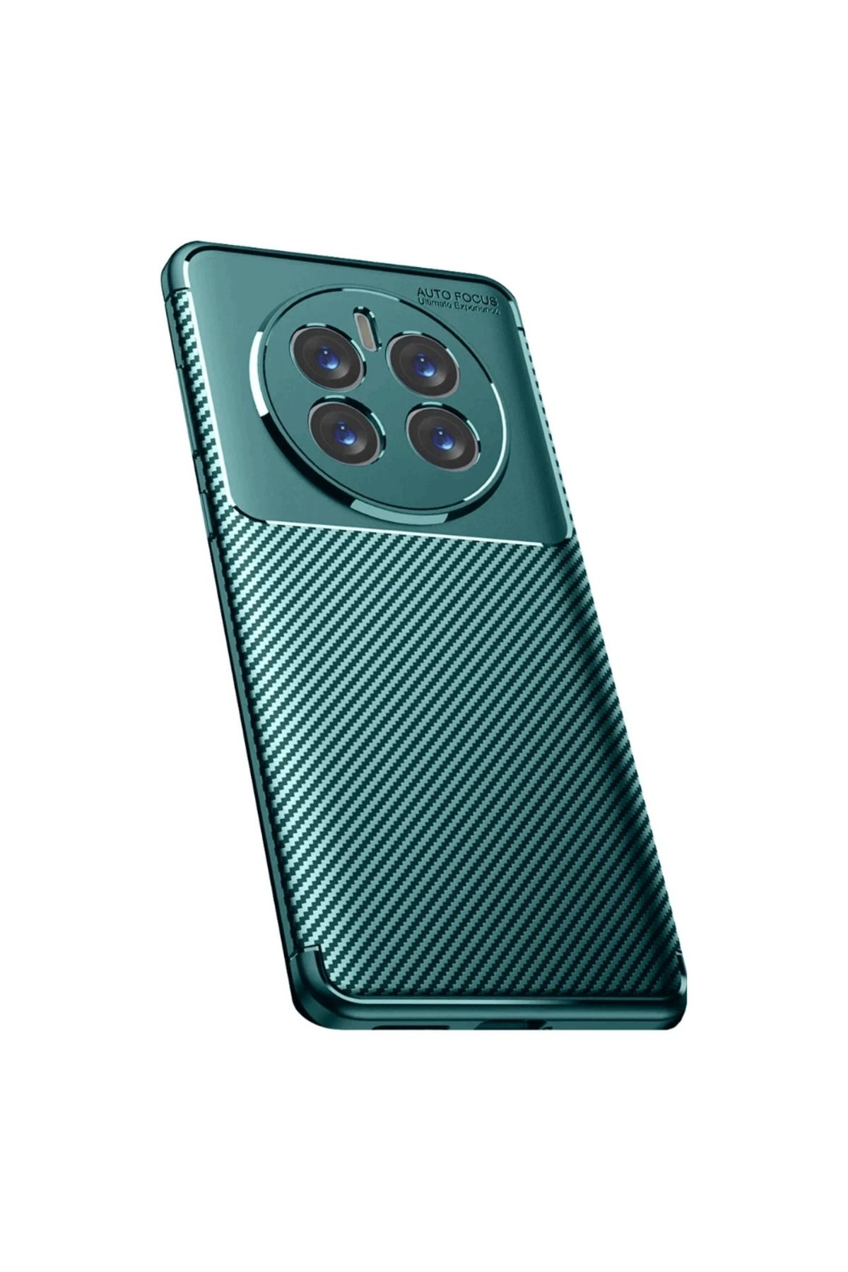 Gpack Realme 12 Pro Plus uyumlu Kılıf Negro Karbon Görünümlü Silikon Koyu Yeşil