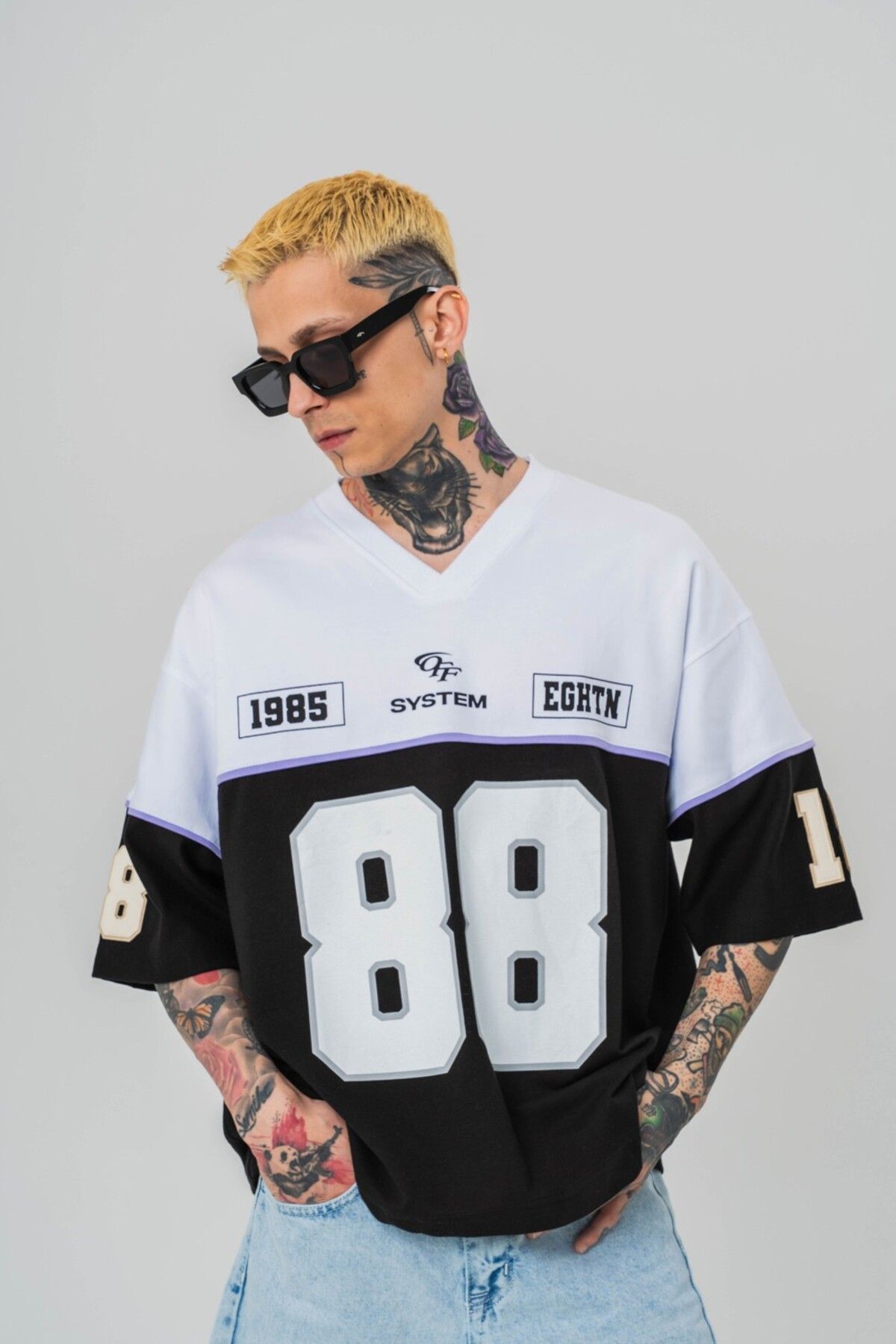 go gang own Eighty-Eight V Yaka Oversize T-shirt