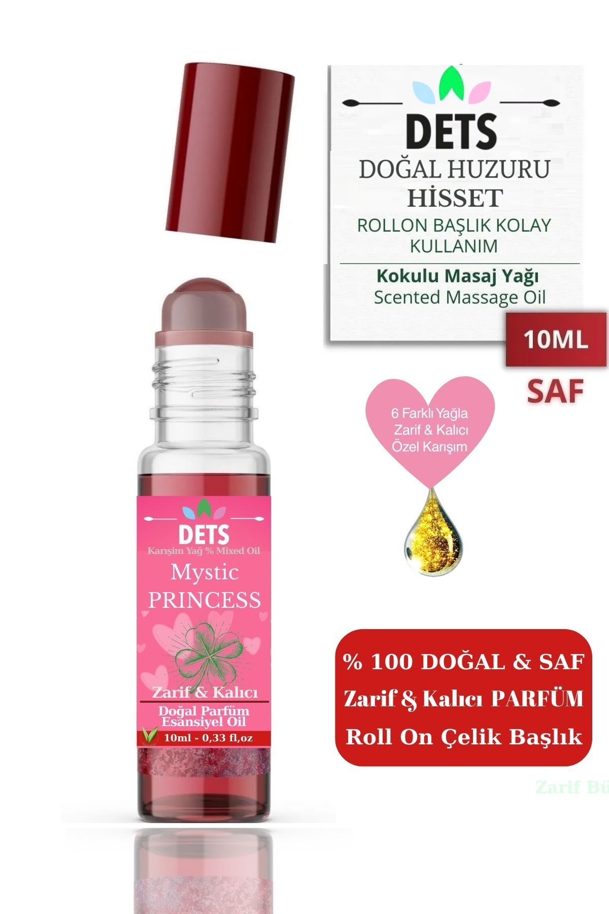 Dets Mystic Princess Doğal Kadın Parfümü – Kalıcı, Vanilyalı, Çiçeksi, Tatlı ve Zarif Koku
