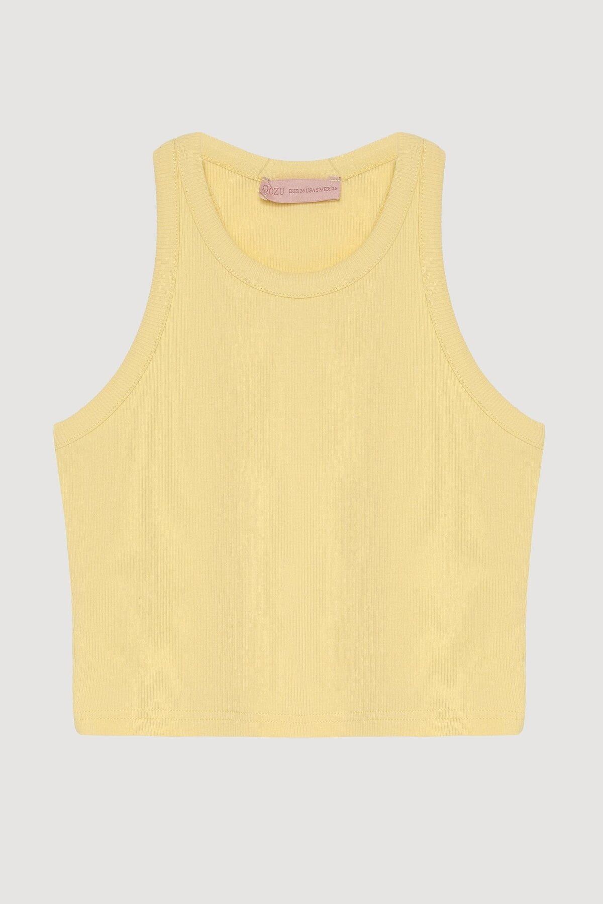 Quzu Halter Yaka Crop Atlet