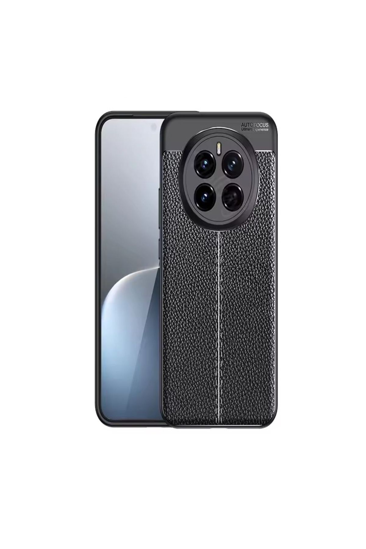 Apsuwa Honor Magic 7 Pro uyumlu Kılıf Niss Deri Desen Silikon Siyah