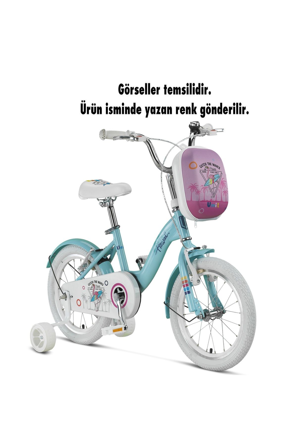 Ümit Bisiklet Ümit 1625 Hawaii Çantalı Kız Çocuk Bisikleti 16 Jant Pembe