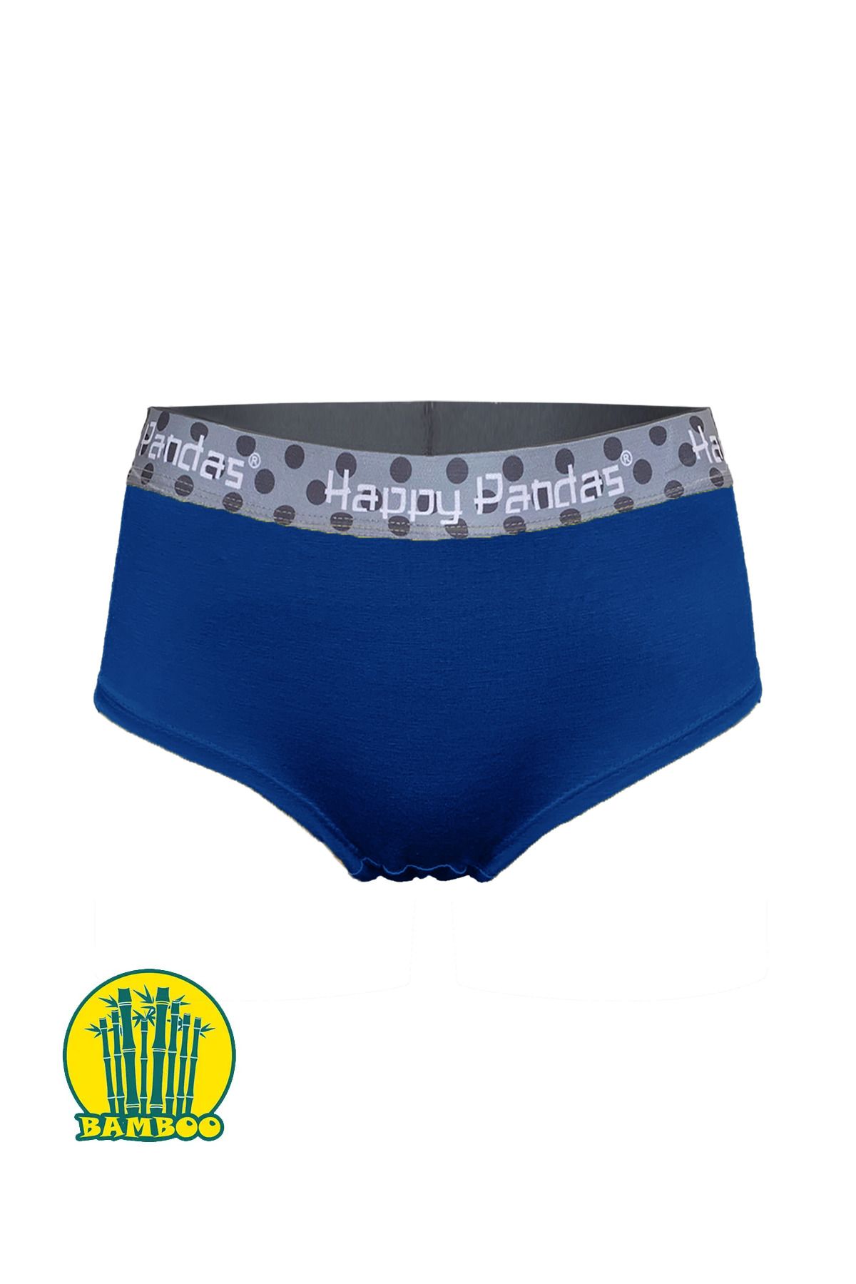 BRAINWEAR Kadın Likralı Bambu Dijital Baskılı Hipster Boxer Külot - Happy Pandas Creation
