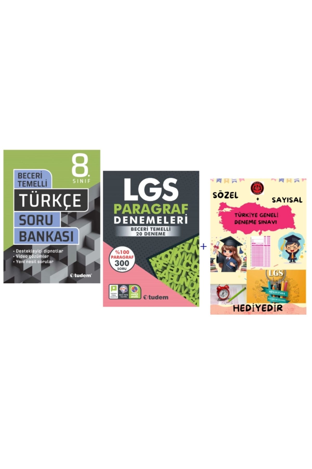 Tudem Yayınları TUDEM YAYINLARI LGS TÜRKÇE BECERİ TEMELLİ SORU BANKASI - LGS PARAGRAF 20'Lİ DENEME - HEDİYE