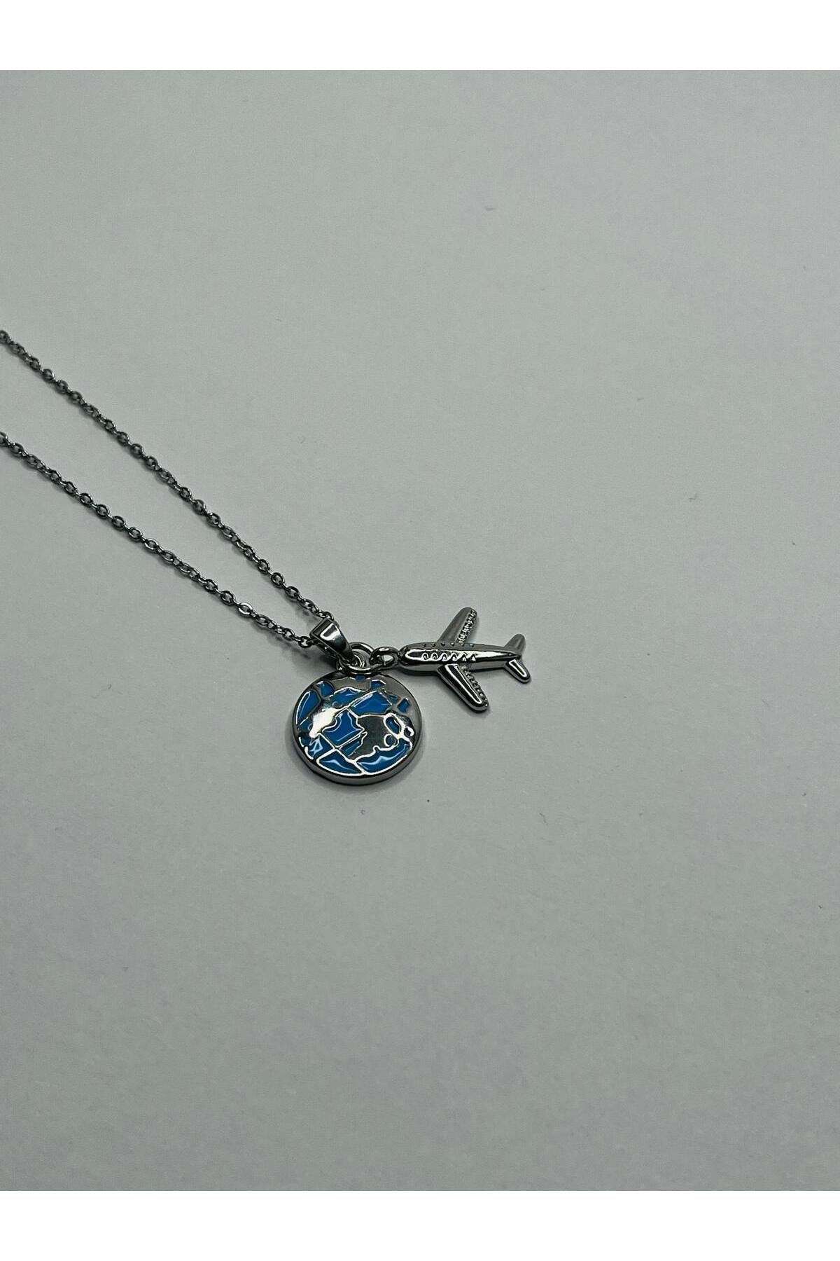 ASİN ACCESSORİES World Kolye - Çelik Kolye
