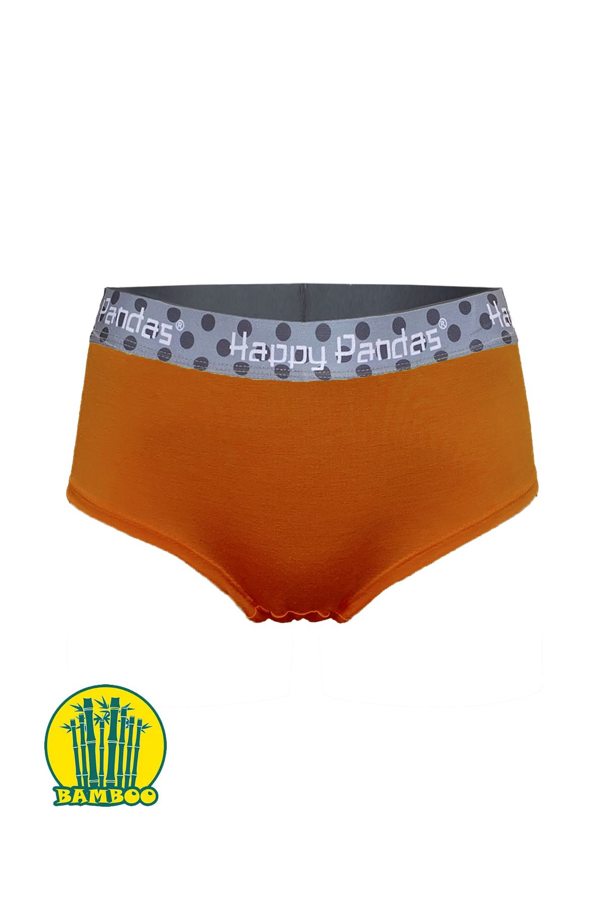 BRAINWEAR Kadın Likralı Bambu Dijital Baskılı Hipster Boxer Külot - Happy Pandas Creation