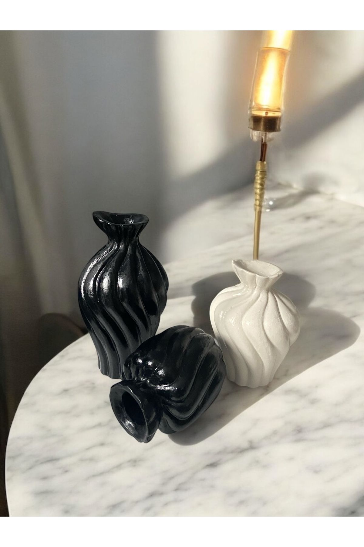 Home 3’lü Dekoratif Modern Vazo, Bohem Tasarım, Organizer