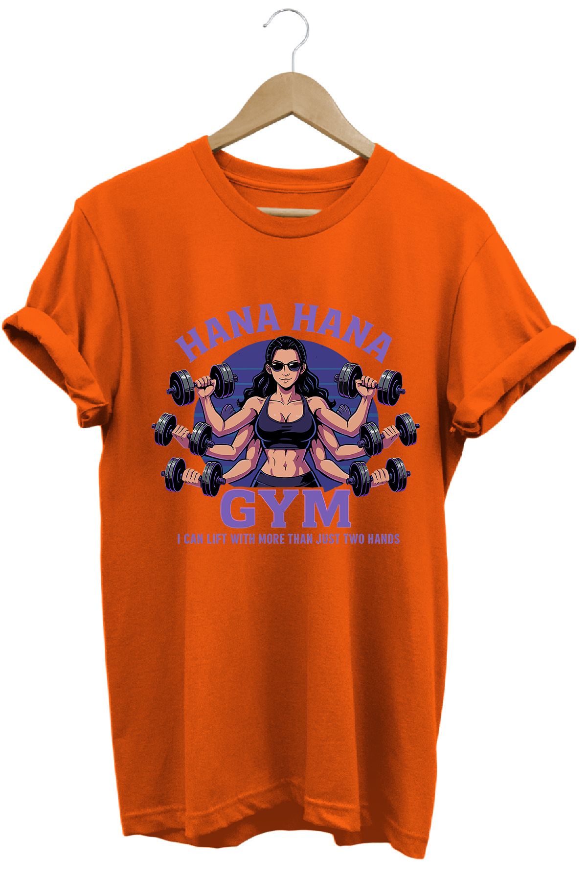 remonz Kadın Nico Robin Gym Baskılı Regular Fit %100 Pamuklu Tişört Geniş Renk ve Beden