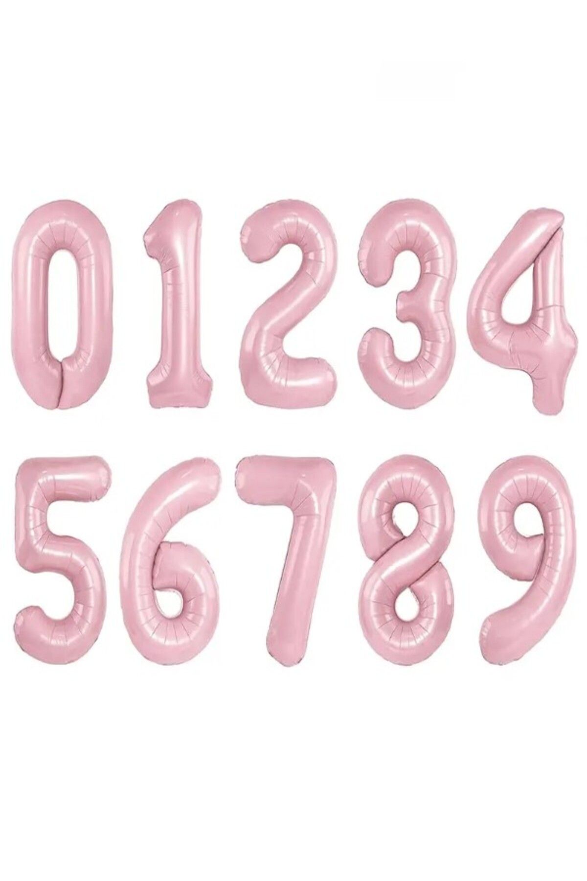 party mix 70 cm Vintage Soft Pembe Rakam Folyo Balon | Parti & Doğum Günü Süsü | Rakam Balon