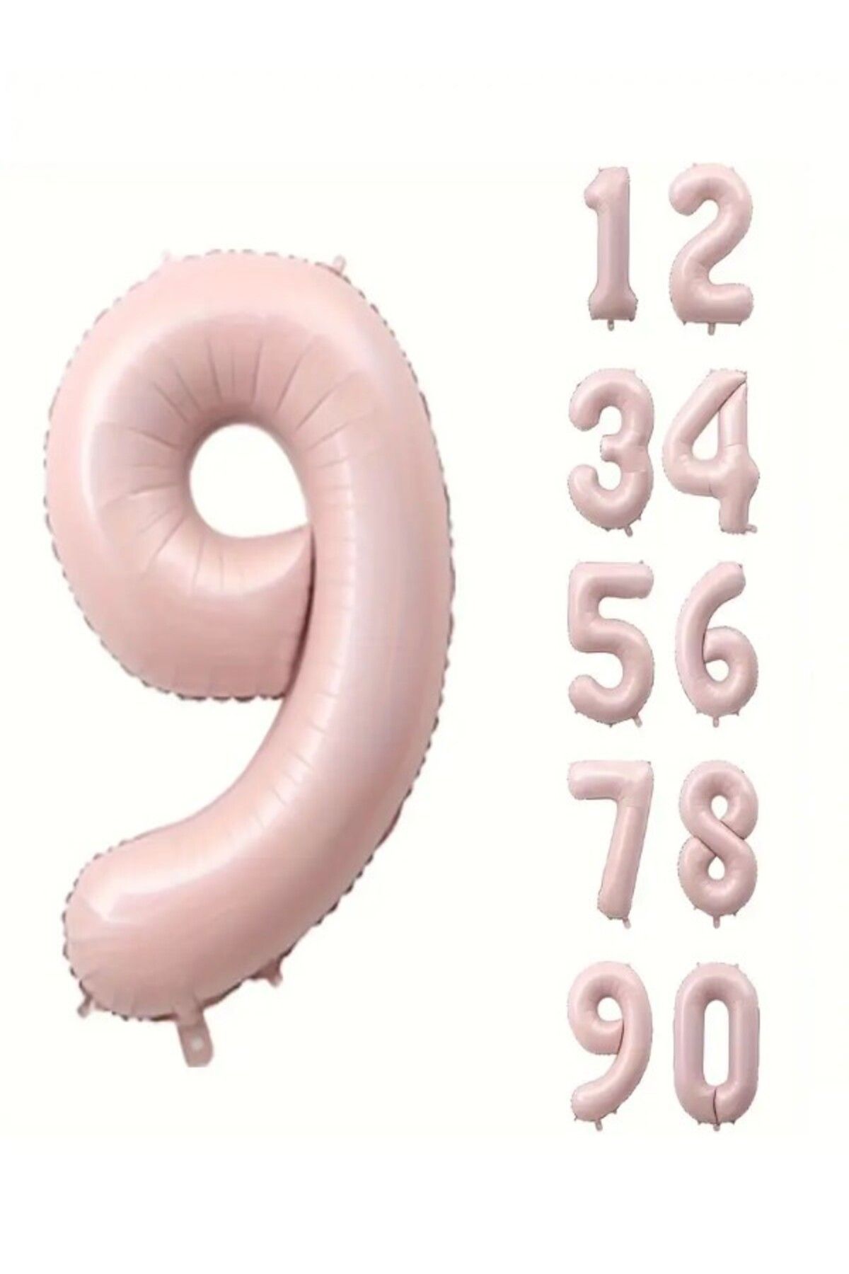 party mix 70 cm Vintage Soft Pembe Rakam Folyo Balon | Parti & Doğum Günü Süsü | Rakam Balon