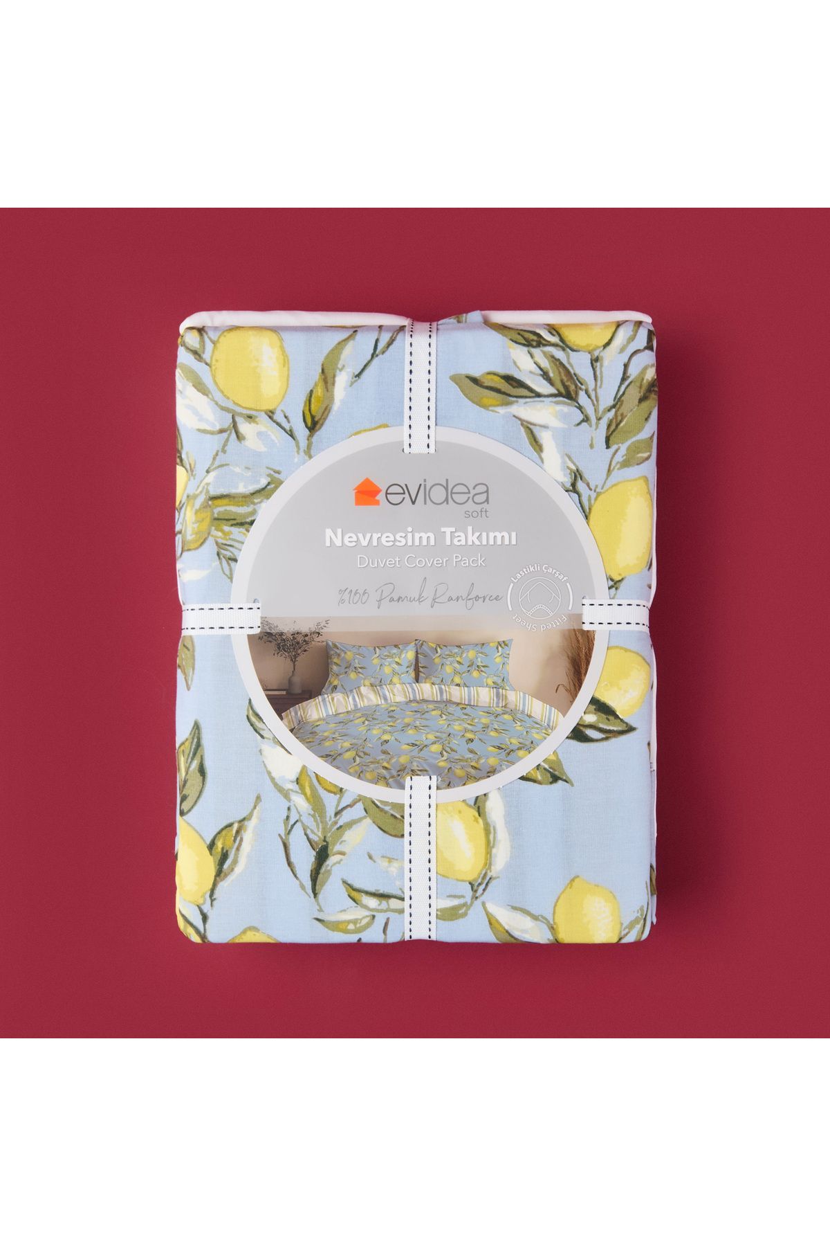 Evidea Soft Fresco Tek Kişilik Nevresim Takımı - Mavi