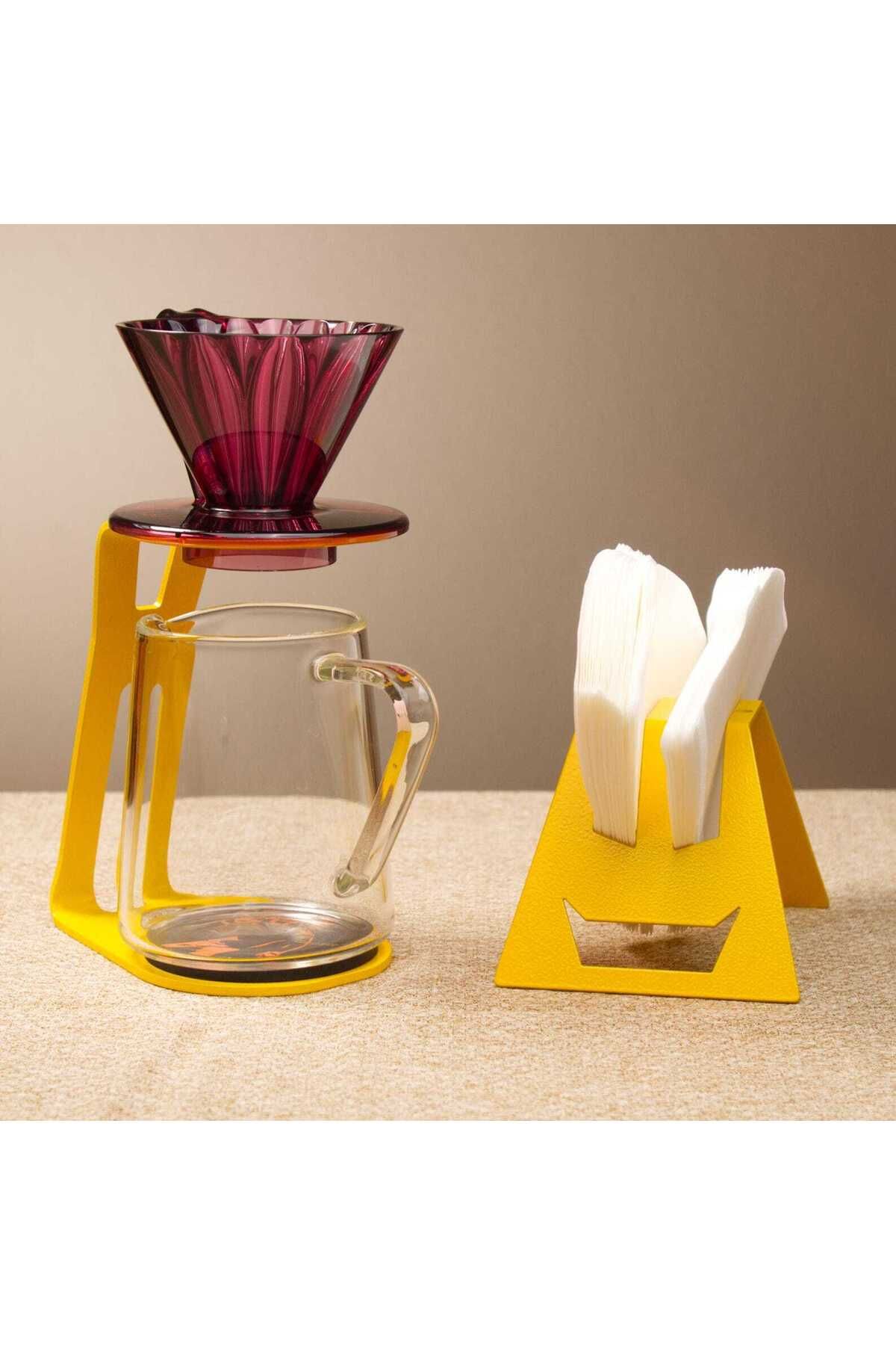 Nindes Pour Over Kahve Standı ve Filtre Tutucu Seti - Kahve Demleme Seti -Kahve demleme Organizeri-1