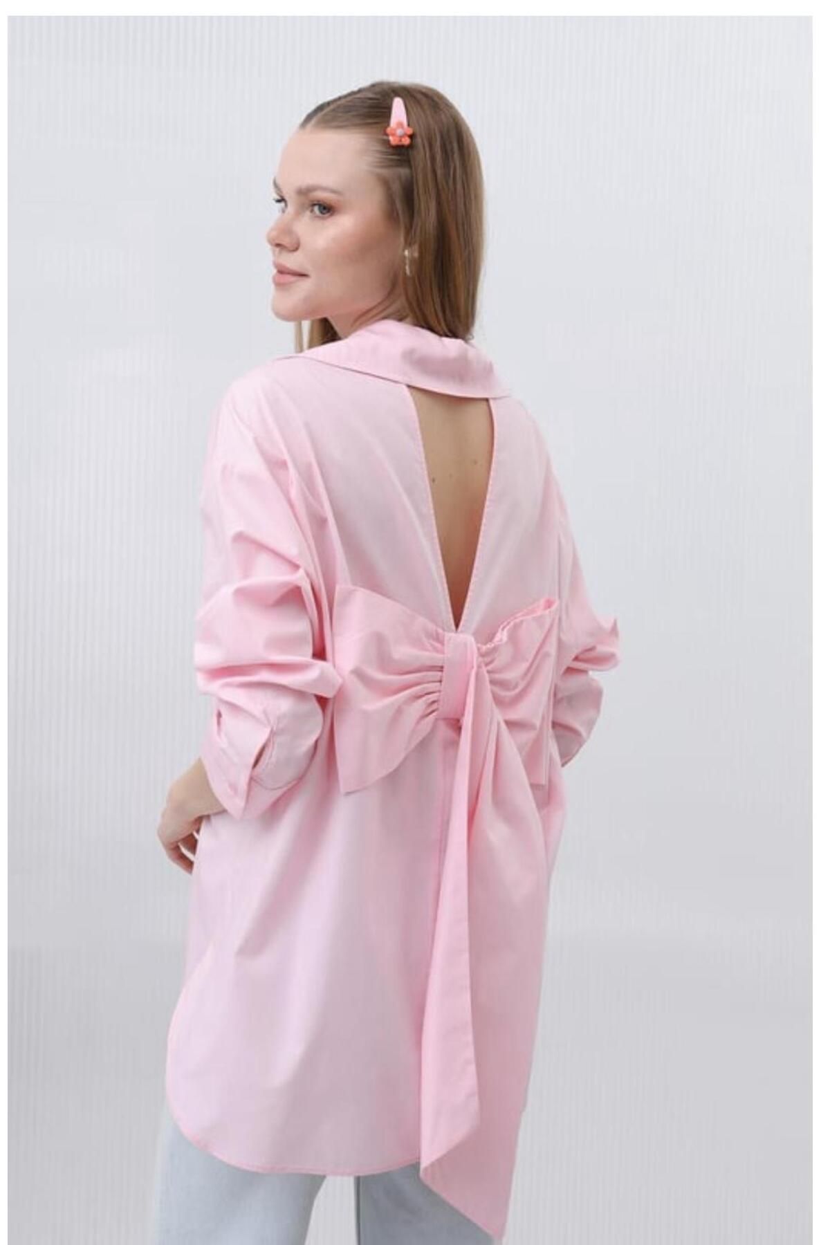 Butik fiyonk detay gömlek