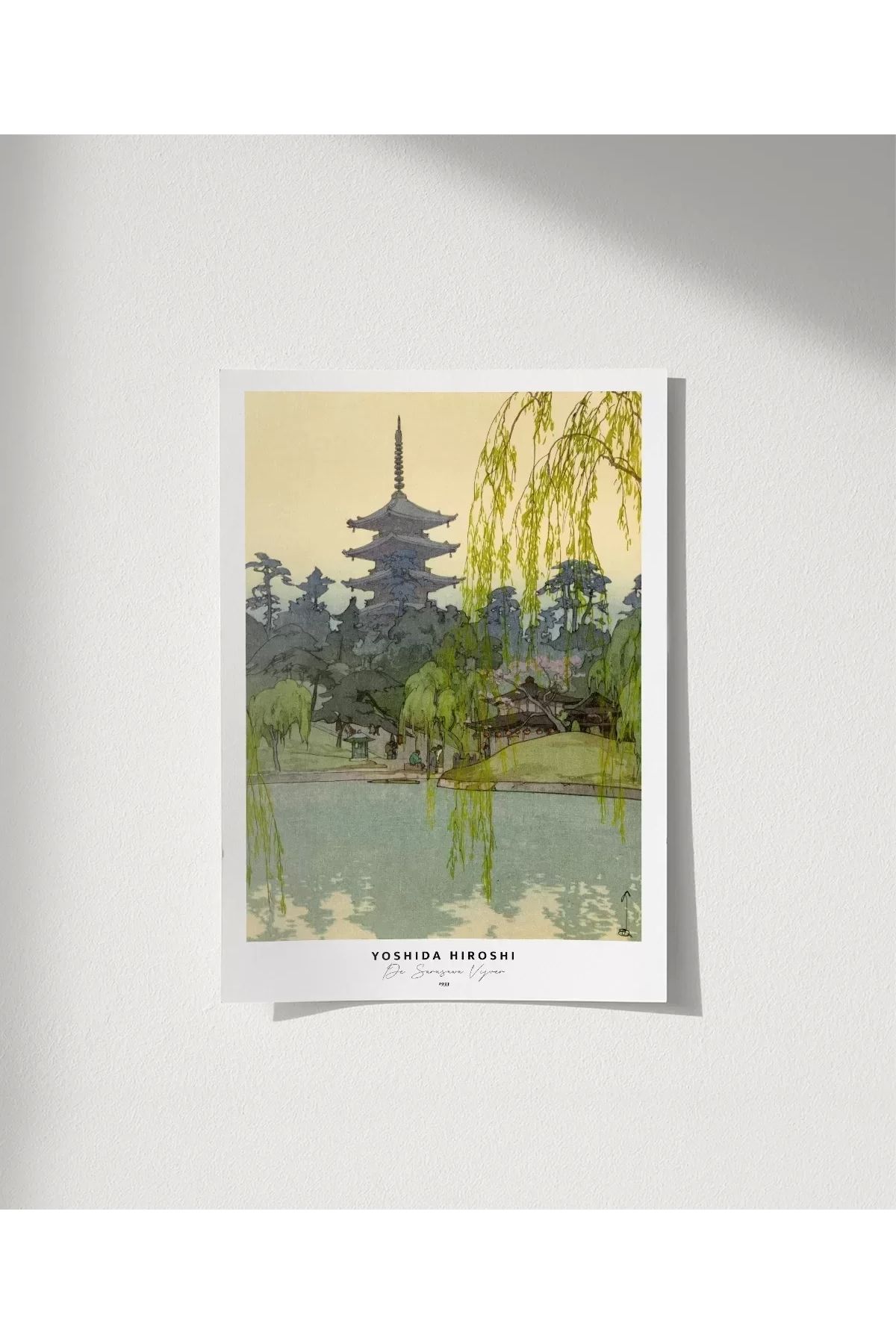 VOGLOO Çerçevesiz Poster Yoshida Hiroshi Sarusawa Göleti