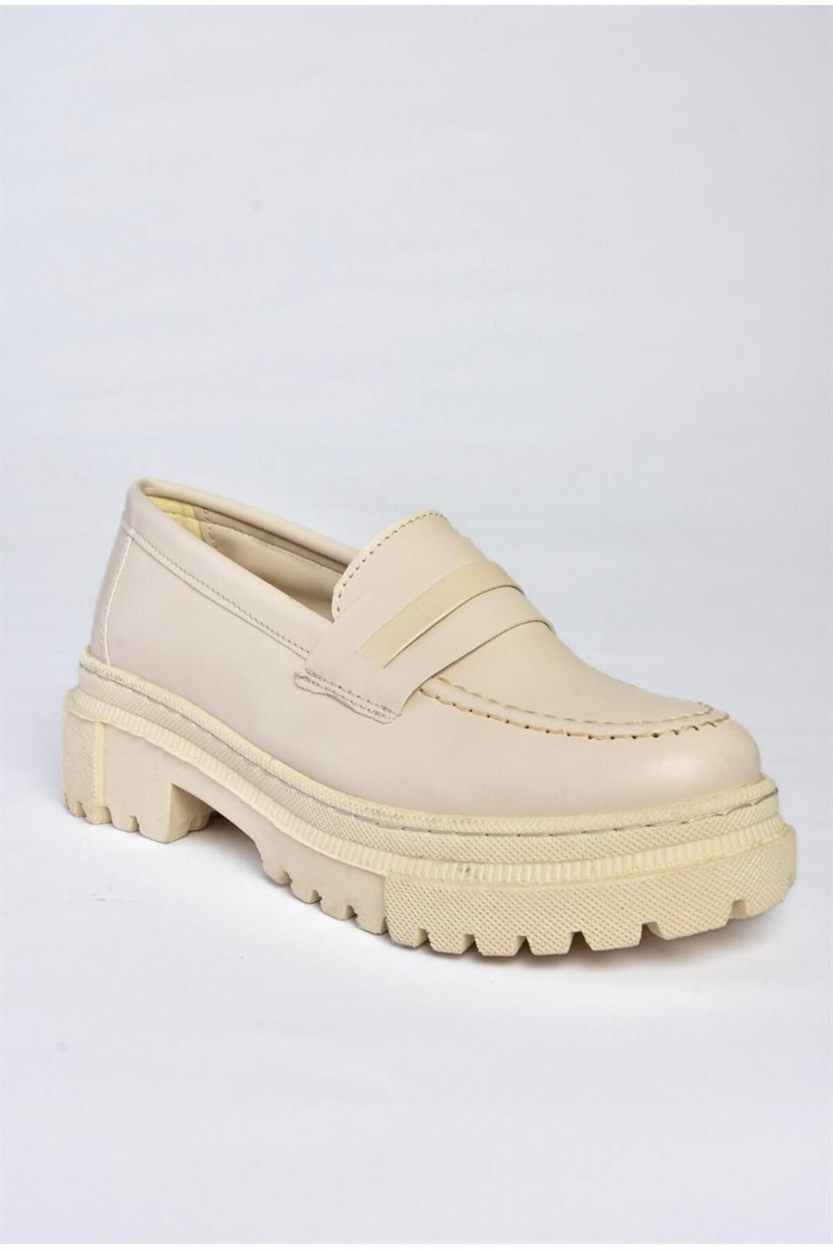 Fox Shoes-P6520345009 Beige, lässige Damenschuhe mit dicker Sohle 5