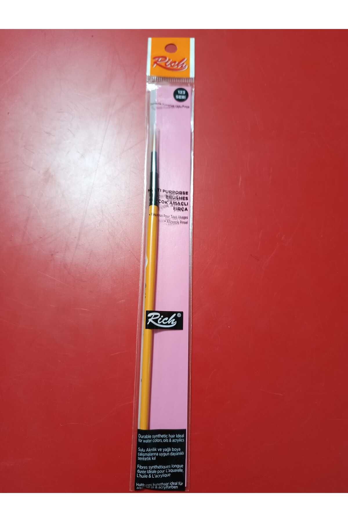 Rich-123 Series Round Tip Multi-Purpose Quality Synthetic Detail Brush No:5 3
