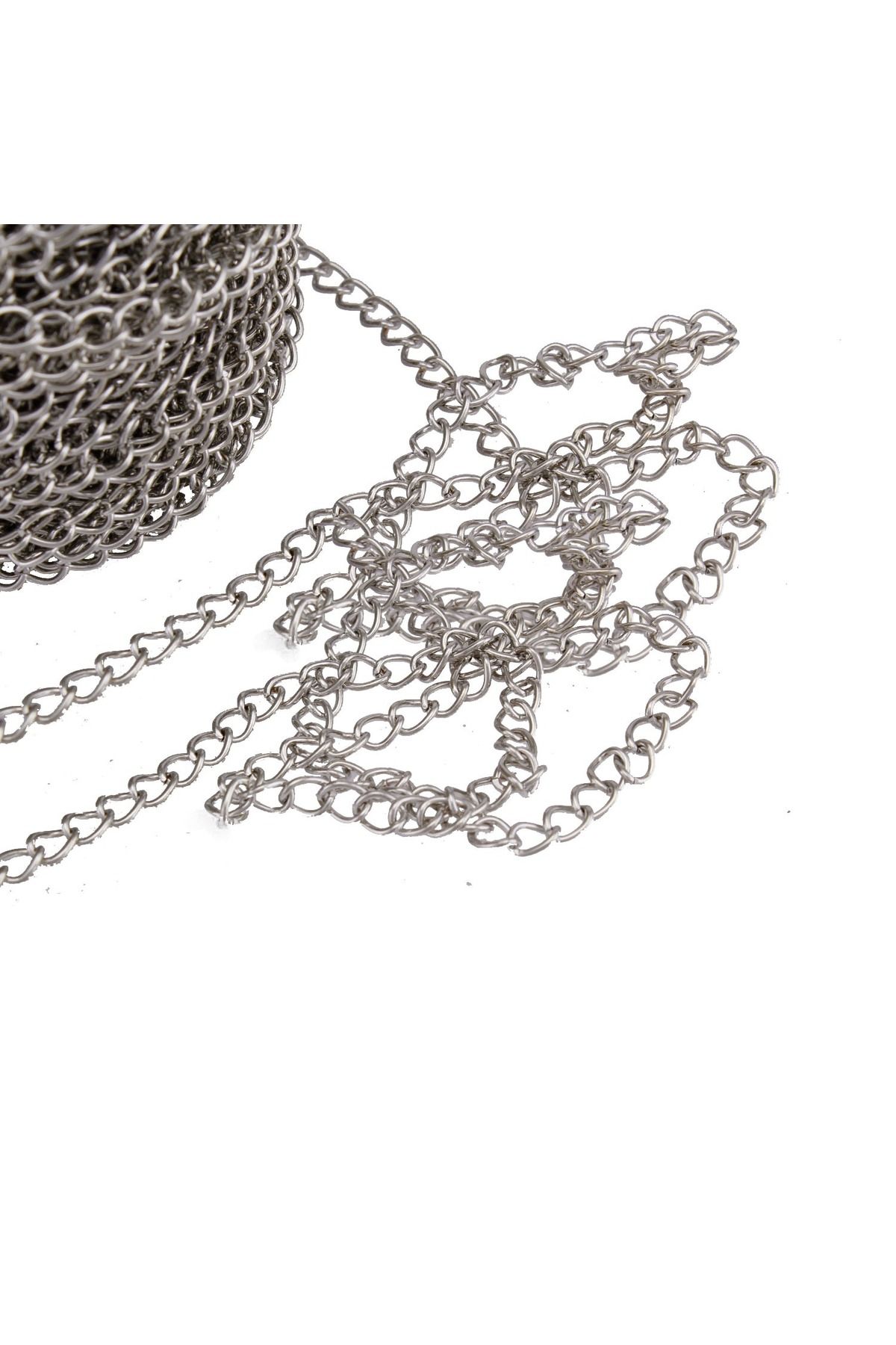 Eminonutoptanci Anahtarlık Zinciri Metrelik Metal 1.2 Cm (1 Metre) Gümüş