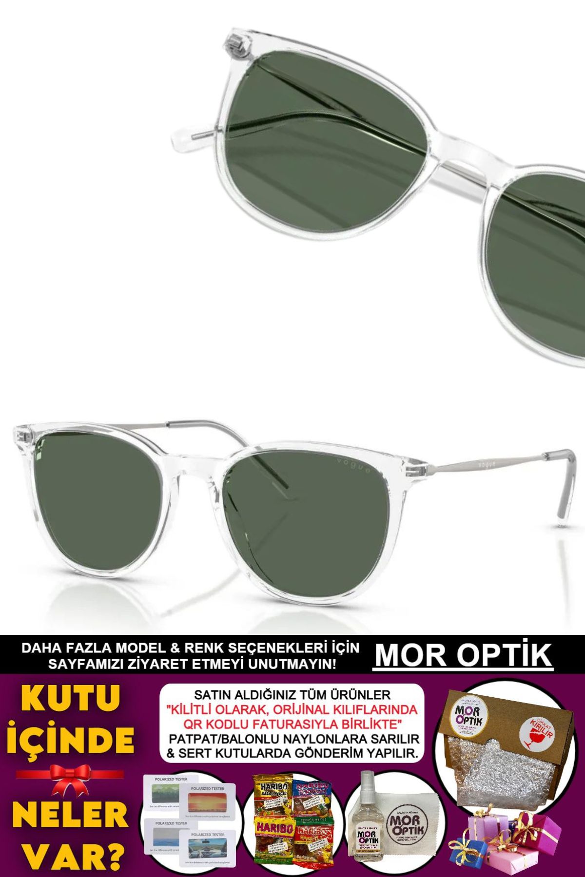 Vogue VO5594SI W745/71 51-19-145 3N "FULL ŞEFFAF + YEŞİL CAM"