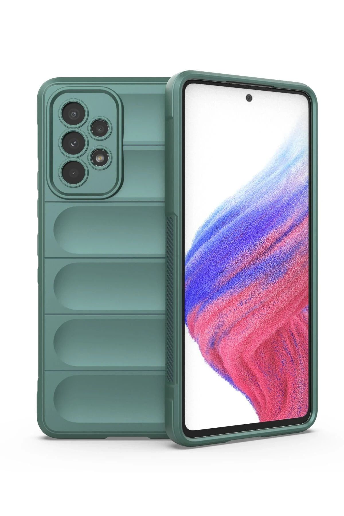 NewFace Samsung Galaxy A53 5G Kılıf Optimum Silikon - Koyu Yeşil YNSMR