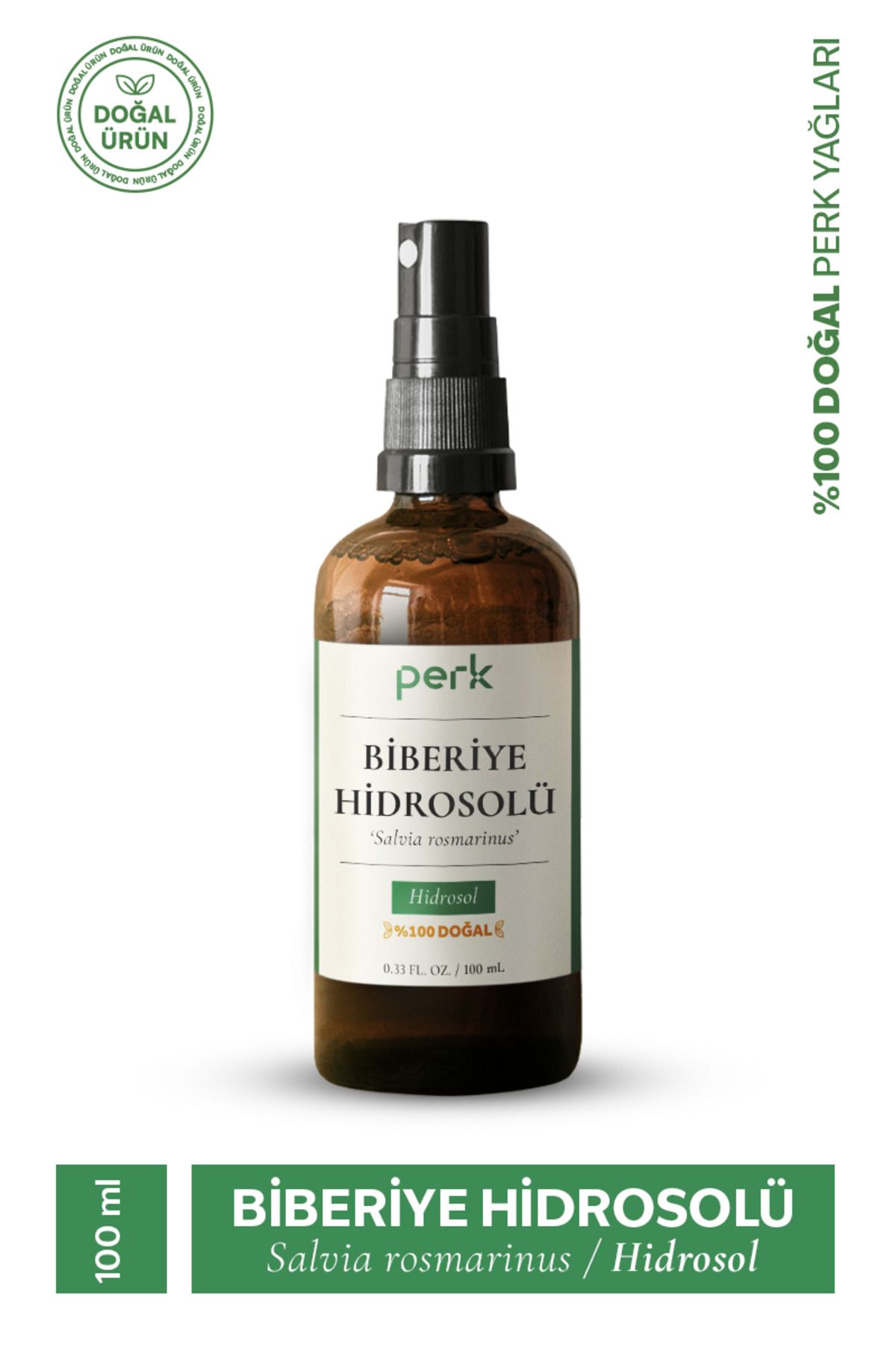 Perkies Saf Biberiye Hidrosolü %100 Doğal 100 ml
