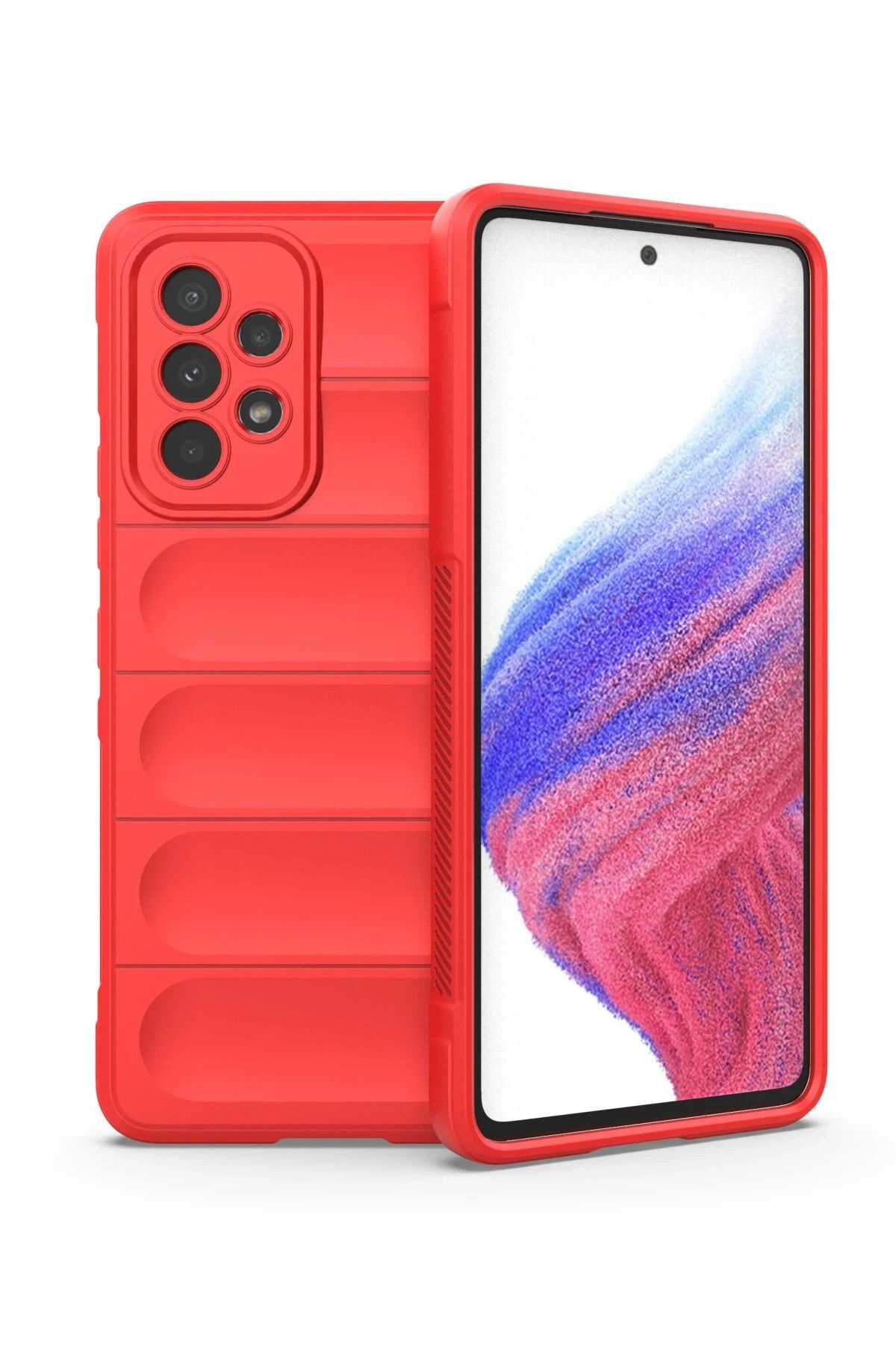 NewFace Samsung Galaxy A53 5G Kılıf Optimum Silikon - Kırmızı YNSMR