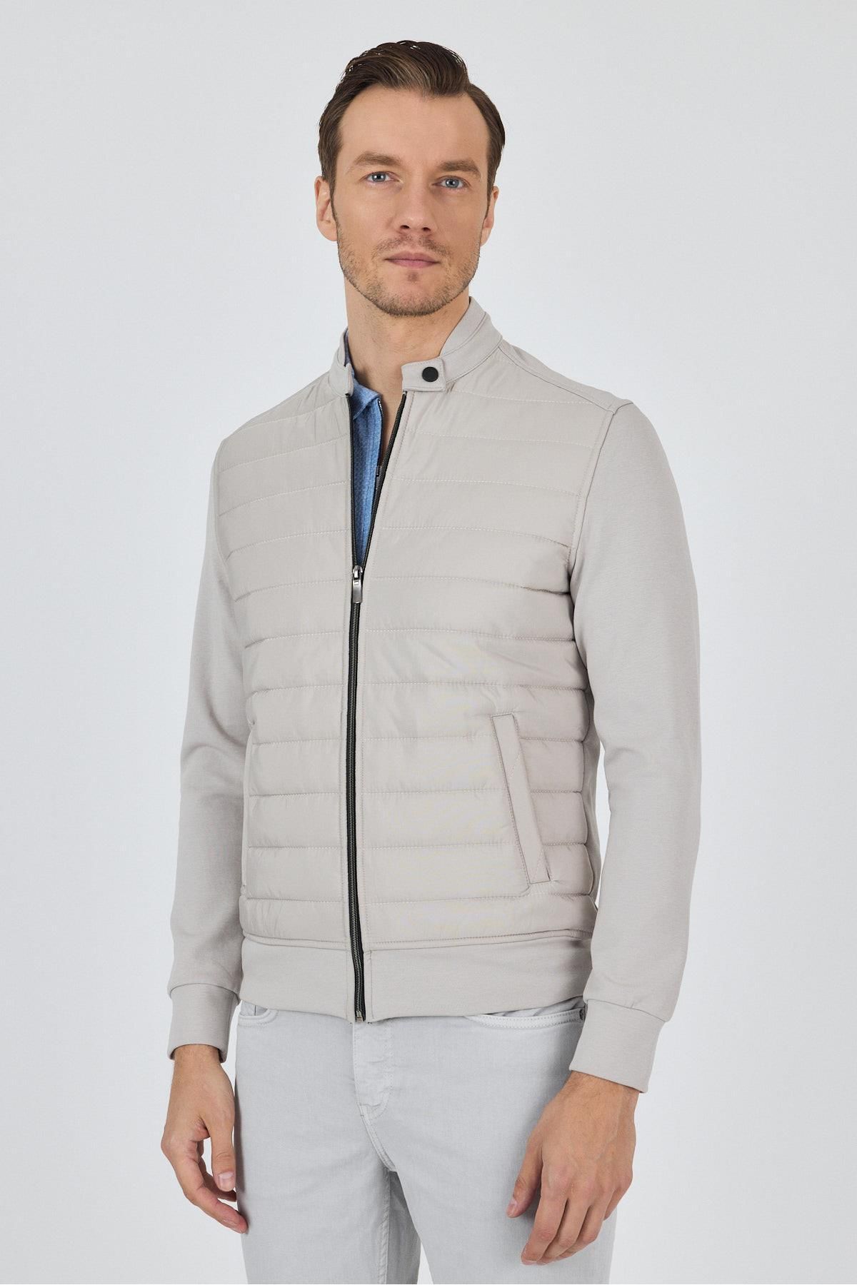 İmza Düz Suprem Dik Yaka Astarsız Slim Fit Mont 1007250114