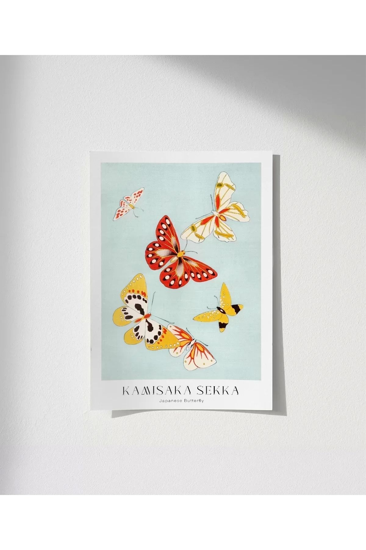 VOGLOO Çerçevesiz Poster Kamisaka Sekka Japon Kelebekler
