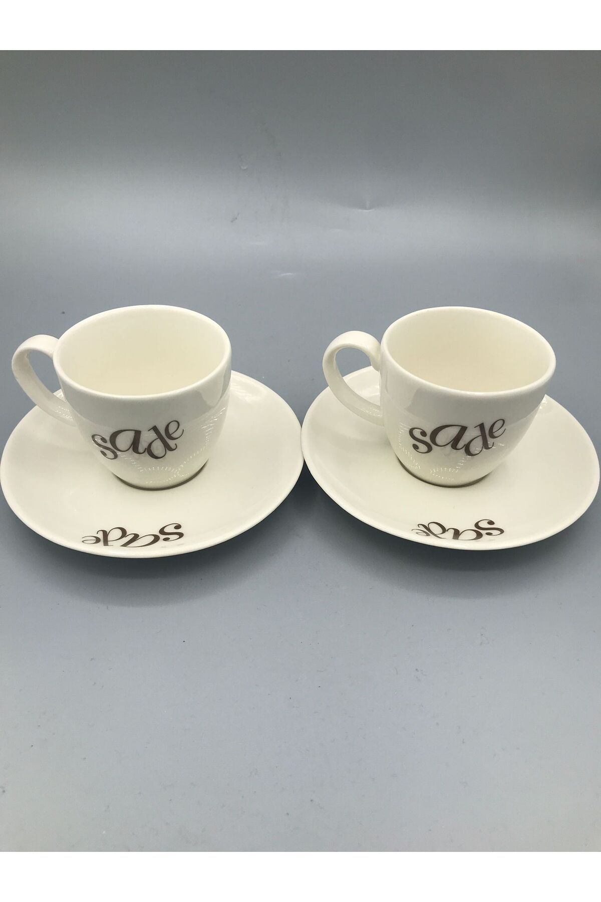 MeMy Design Porselen 2'li Türk Kahvesi Fincanı ve Tabağı