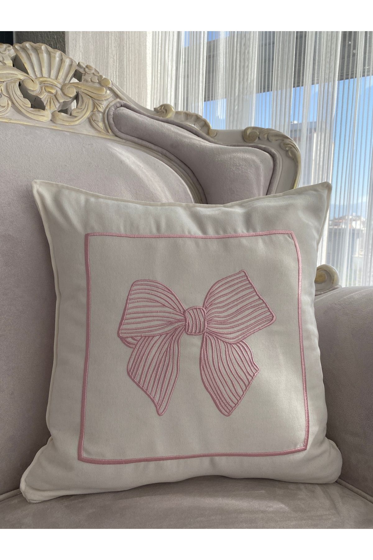 safehomecollection Fiyonk desenli Kırlent kılıfı
