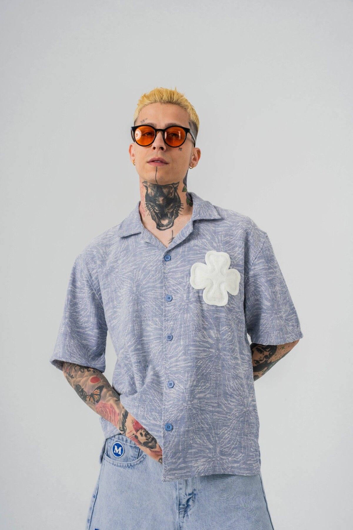 go gang own Hood Flow Kabartma Patch Detaylı Gömlek