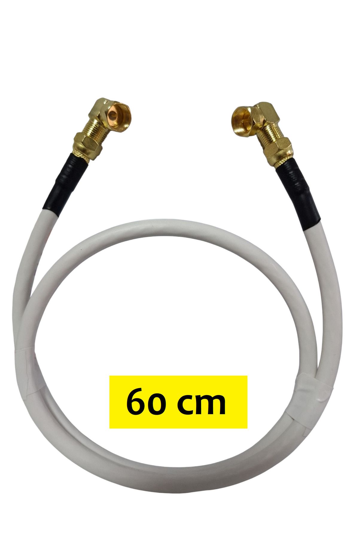 Vwin Gold L Tipi F Konnektörlü Anten Kablosu 90 Derece “Tak Kullan” ( 60 cm )