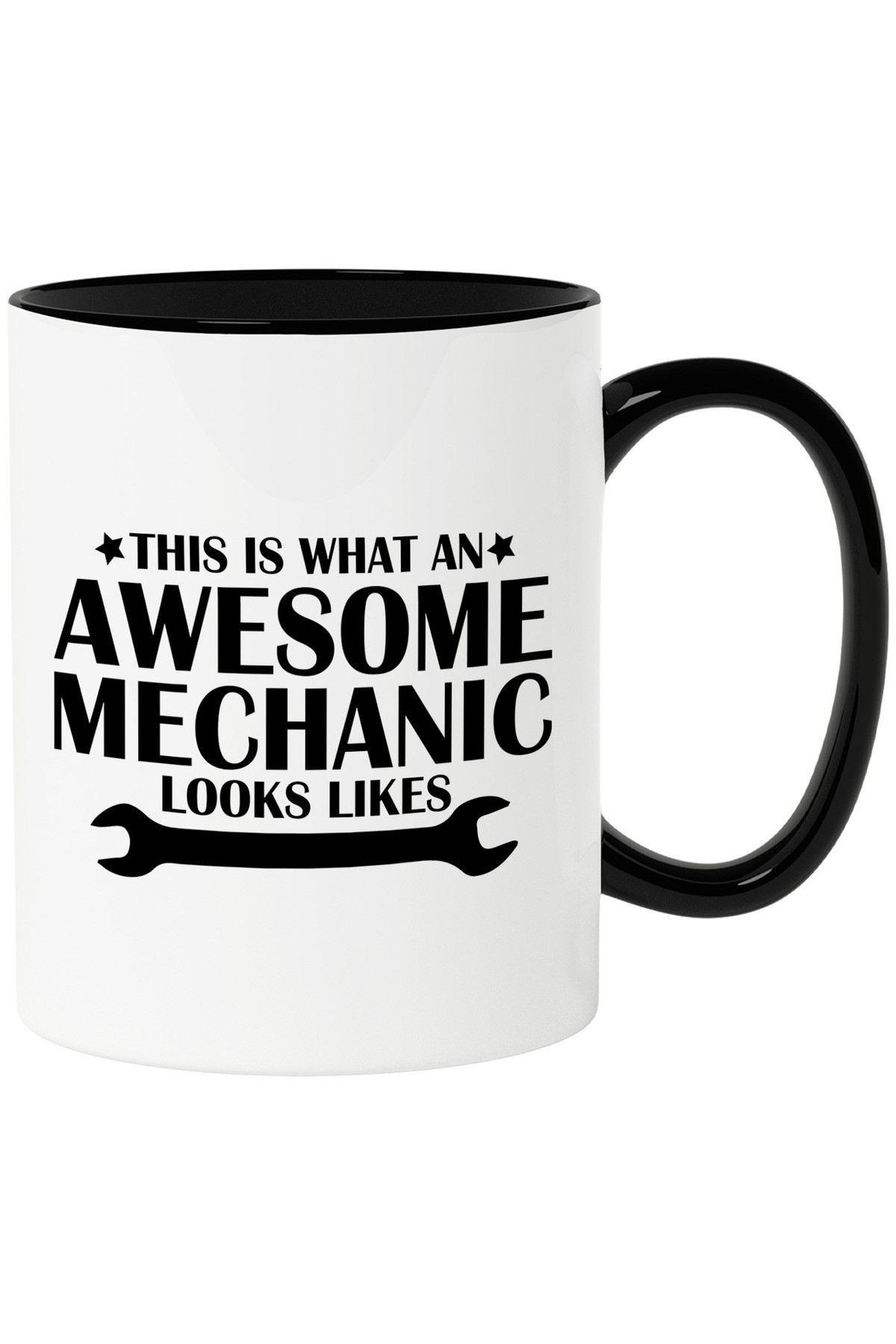StoryGift Romania Cana Cu Mesajul "asa Arata Un Mecanic Uimitor" Cu Maner Negru, Cu Maner Negru Stg ,st,stg - One Size