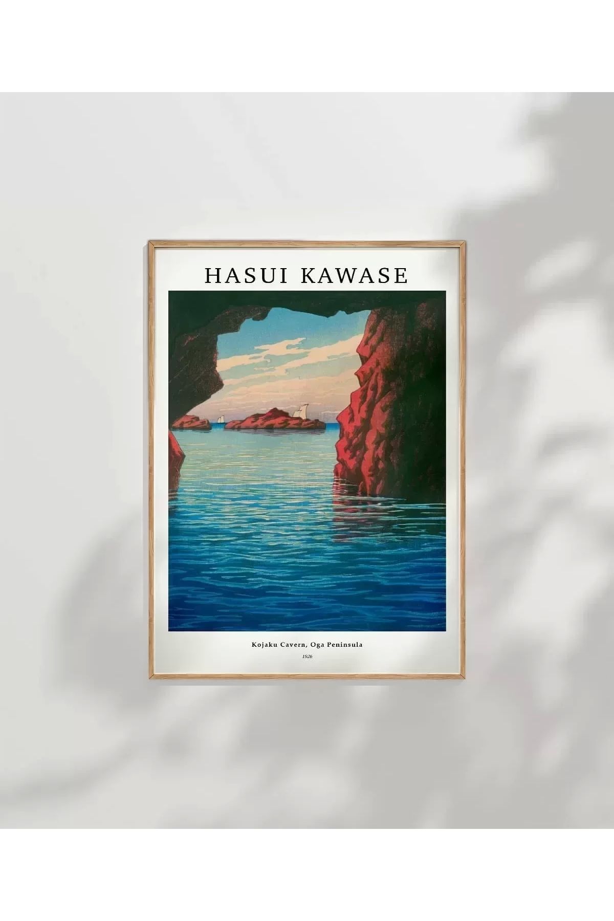 VOGLOO Çerçevesiz Poster Hasui Kawase-Kojaku Mağarası Oga Yarımadası